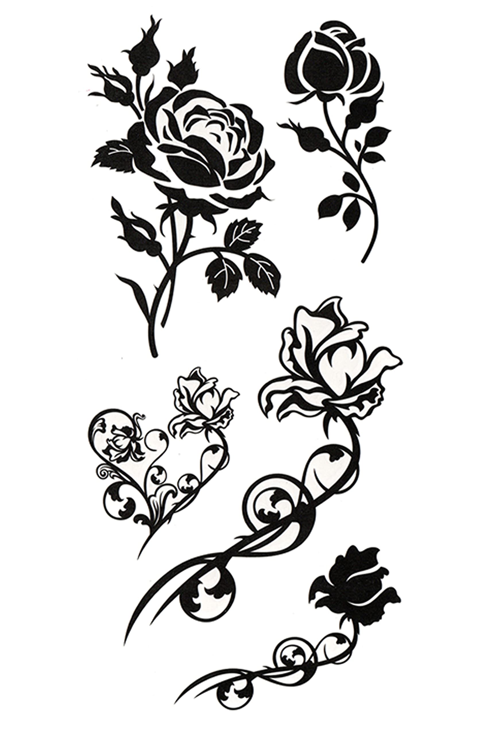 3D Temporary Tattoo Stickers for Men & Women - Waterproof Fake Tattoos with Flowers, Butterflies, Stars & Angel Designs - Realistic Body Art for Adults & Teens (19x9cm) - Perfect for Parties, Halloween, Cosplay & Honeymoon