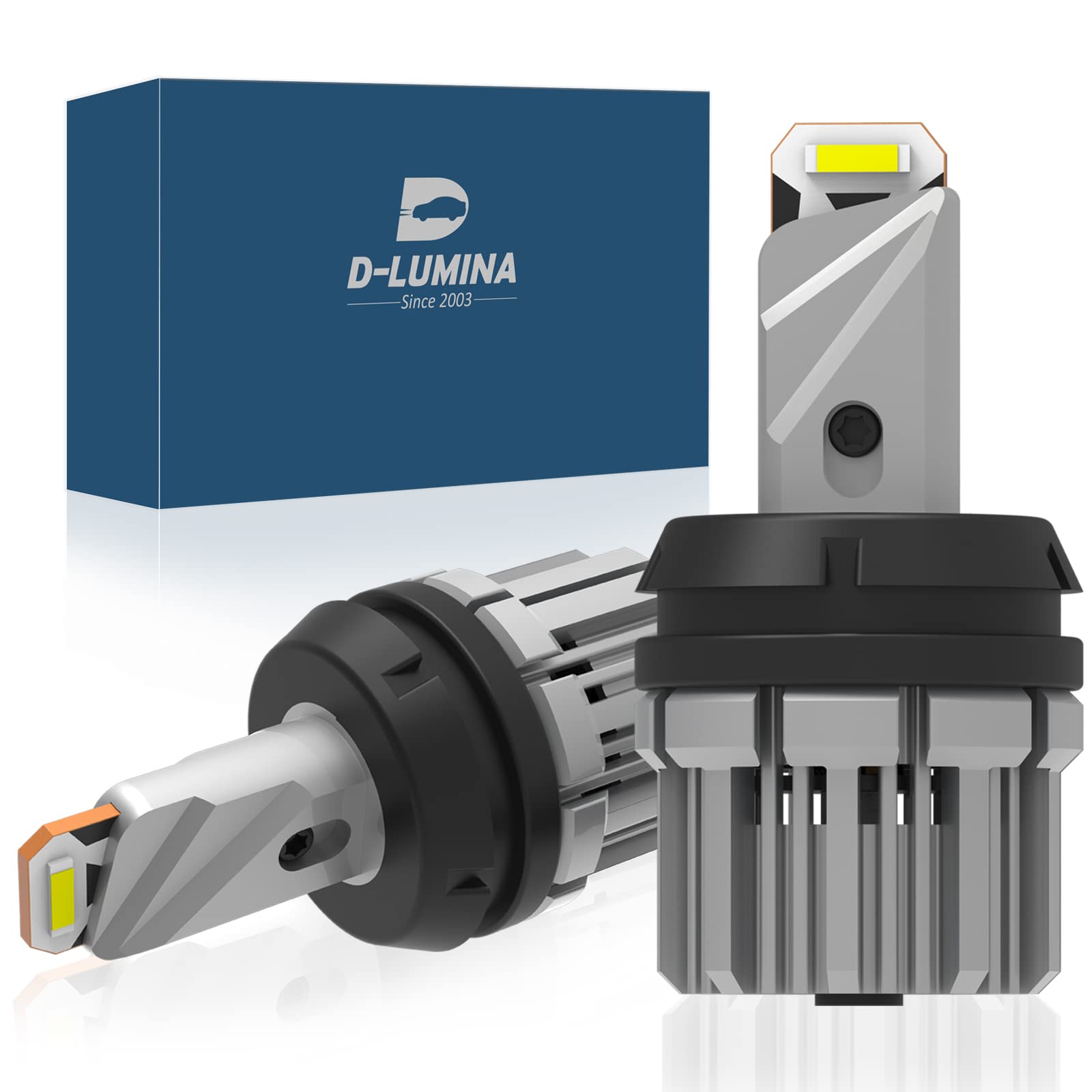D-Lumina 3156 3157 LED Backup Reverse Light Bulbs - 5600 Lumens, 21W, 2-SMD CSP Chips, 6000K White, Canbus Error Free, Plug & Play - Compatible with 3056 3057 3457 4157 - Perfect for Car & Truck Reverse Lights (Pack of 2)