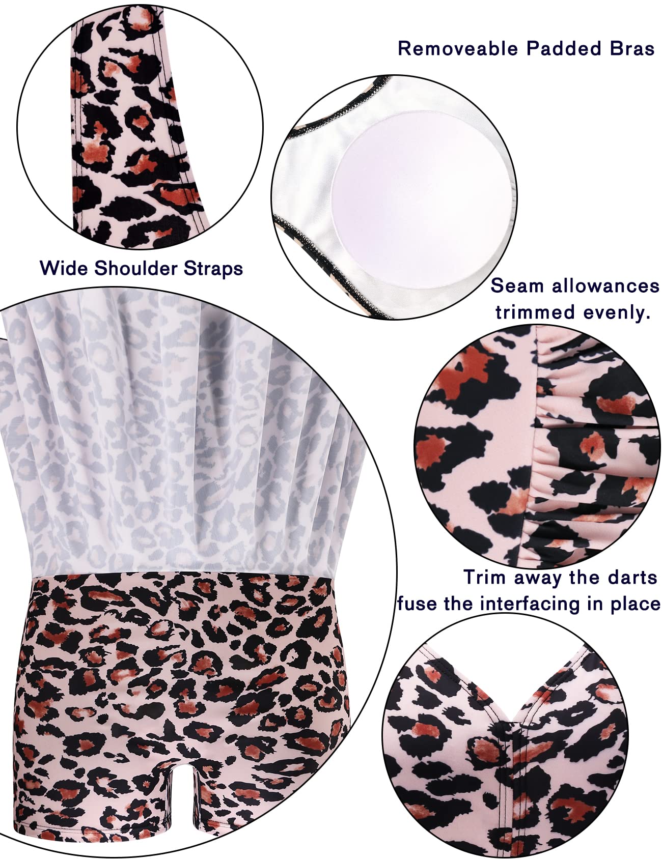 AONTUS Plus Size Women's One Piece Swimsuits - Tummy Control Bathing Suit with Boyshort for Beach, Pool & Vacation