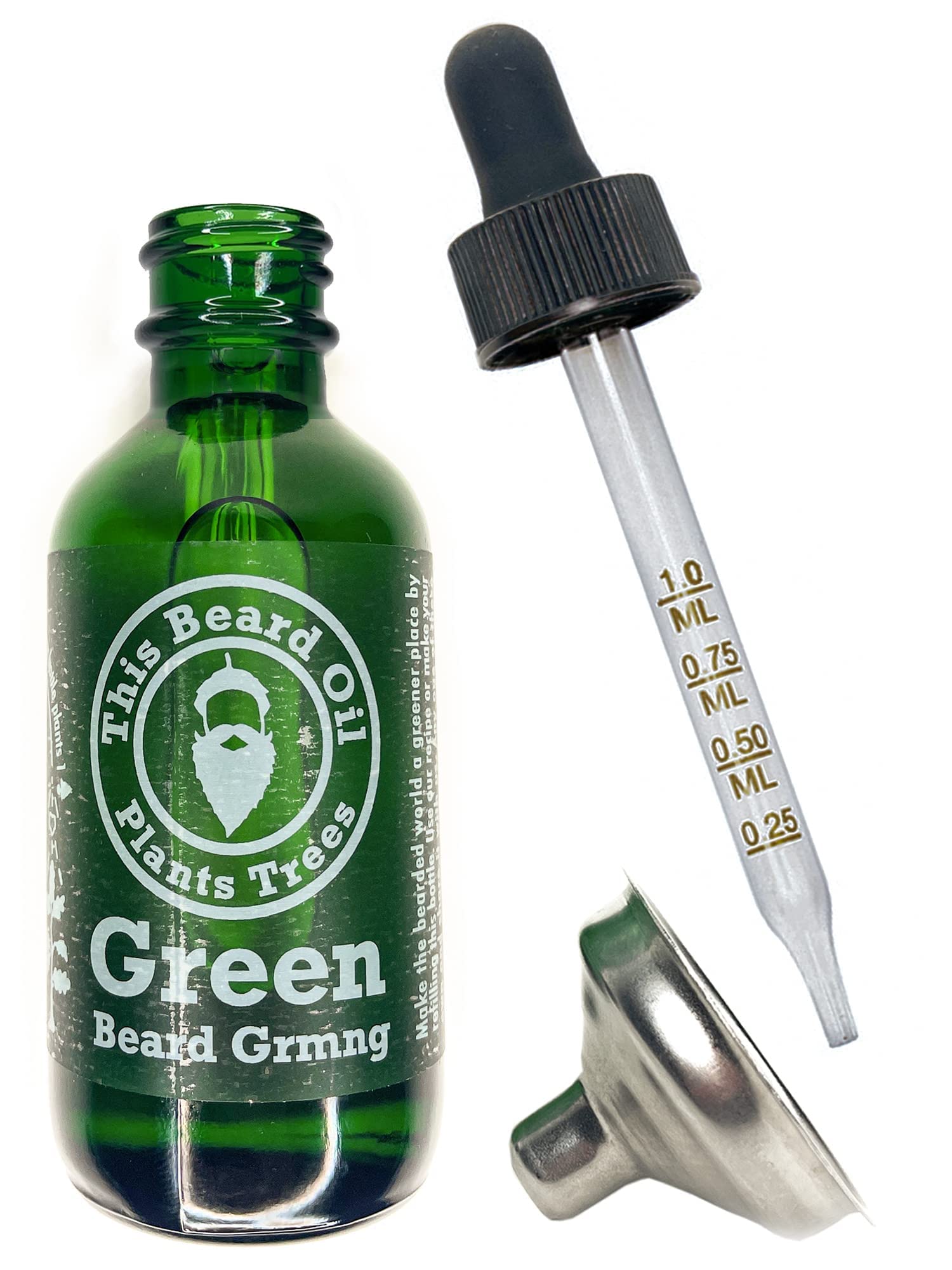 Natural Unscented Beard Oil for Men - 2oz Organic Growth Formula with Free Recipe Card | Helps Grow Thicker Fuller Beard | Perfect for Daily Grooming & Styling
