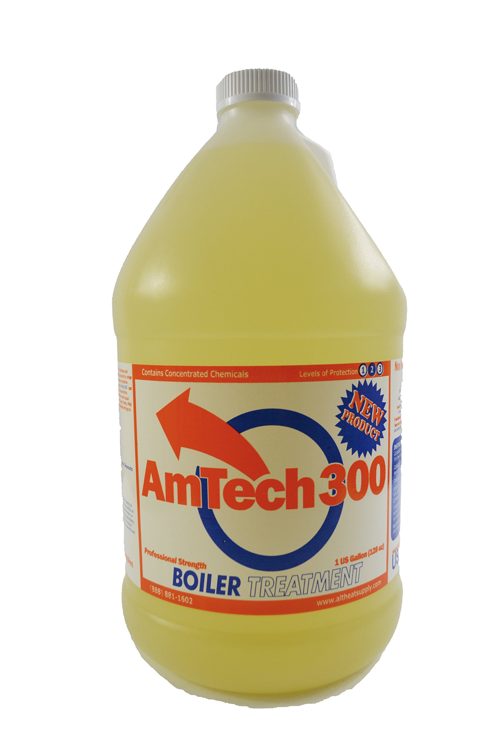 AmTech300 Professional Strength Boiler Treatment - Rust Inhibitor for Outdoor Wood Boilers (4 Gallon Pack) | Prevents Corrosion & Extends Boiler Life for Home Heating Systems
