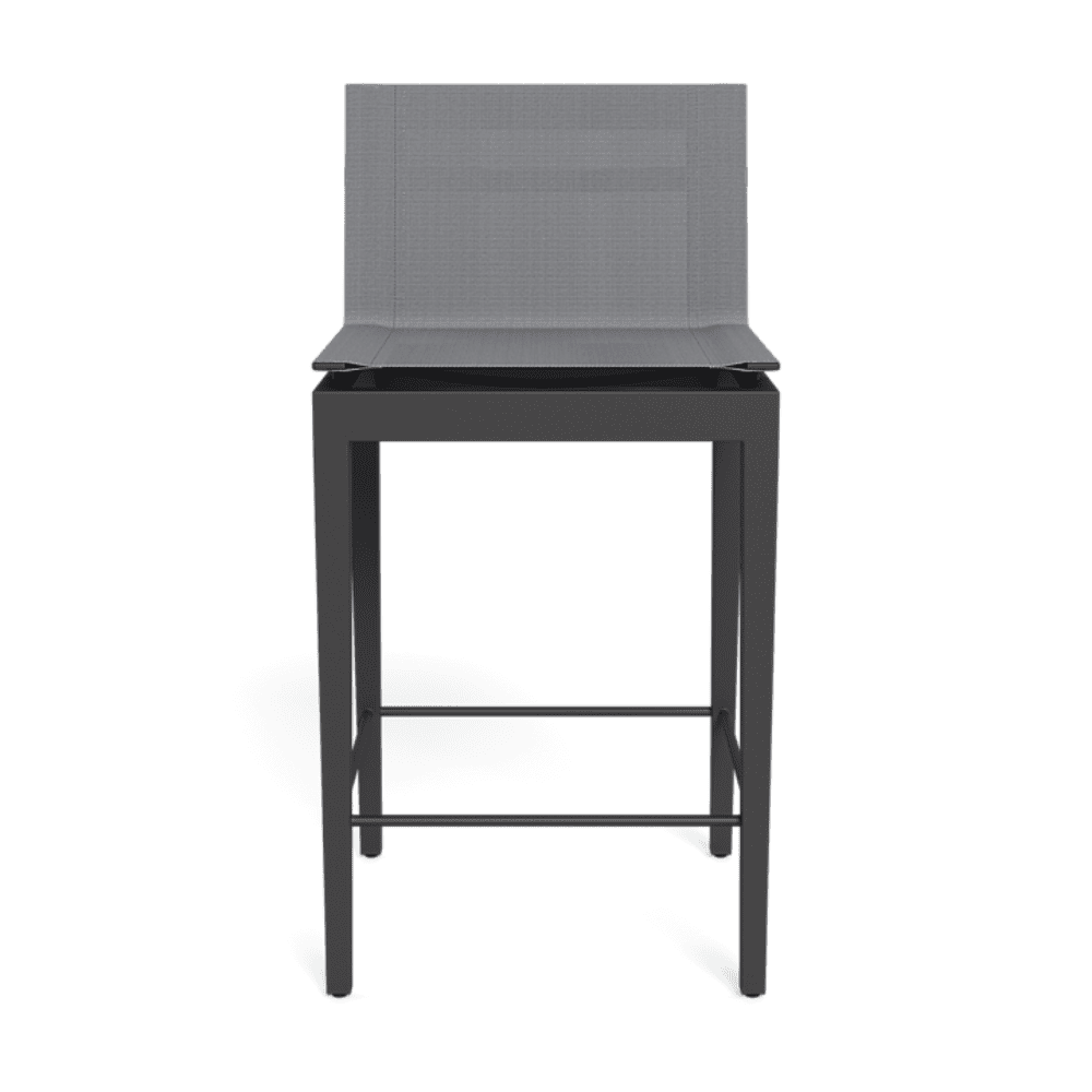 Byron Aluminum Outdoor Bar Stool - Rust-Resistant & Weatherproof Patio Bar Height Stool for Backyard, Poolside & Deck Use