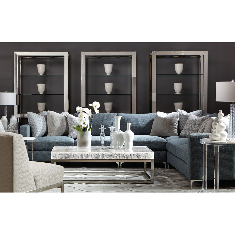 Arctic Cocktail Table by Bernhardt Interiors - Modern Glass Coffee Table for Living Room, Lounge & Bar (Model 375023) | Perfect for Entertaining Guests & Home Decor