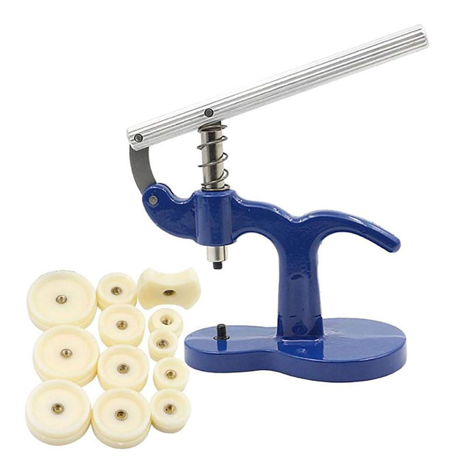Watch Repair Kit with 12 Dies - Watch Case Press Tool for Crystal & Cover Replacement - Professional Watchmaker Tools for Home Repair