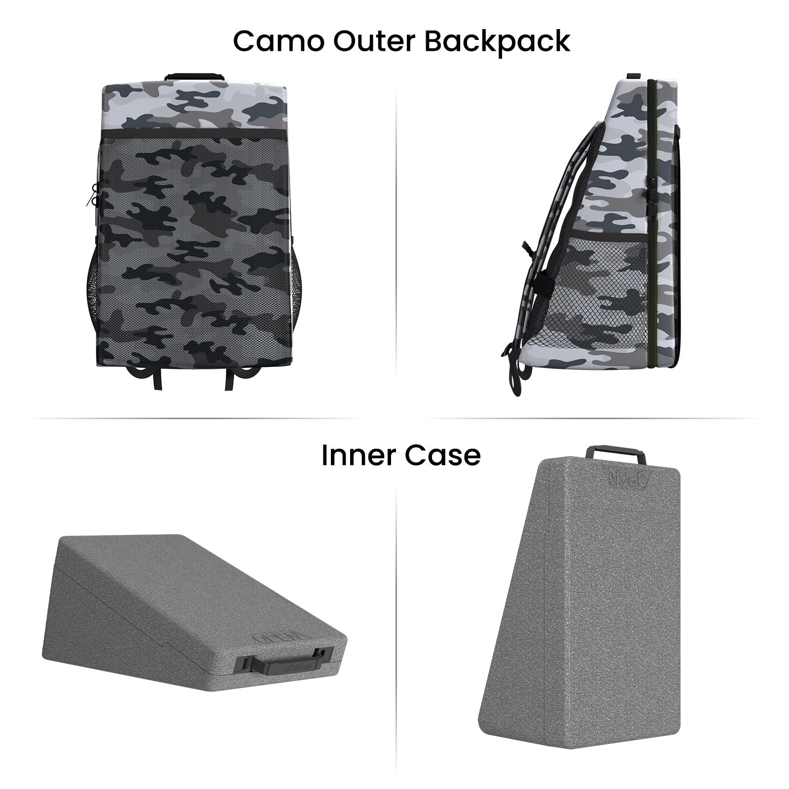 Starlink Gen 2 Hard Travel Case - Waterproof Protective Storage for Standard Actuated V2 Dish Kits | Camo Backpack for Outdoor Camping, Hiking & RV Adventures