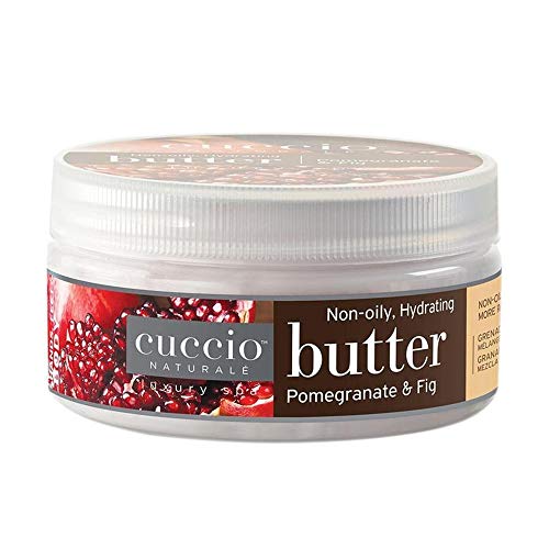 Cuccio Pomegranate & Fig Butter Blend Hand, Body & Foot Lotion - Hydrating Moisturizer for Dry Skin, Perfect for Spa Days & At-Home Pampering