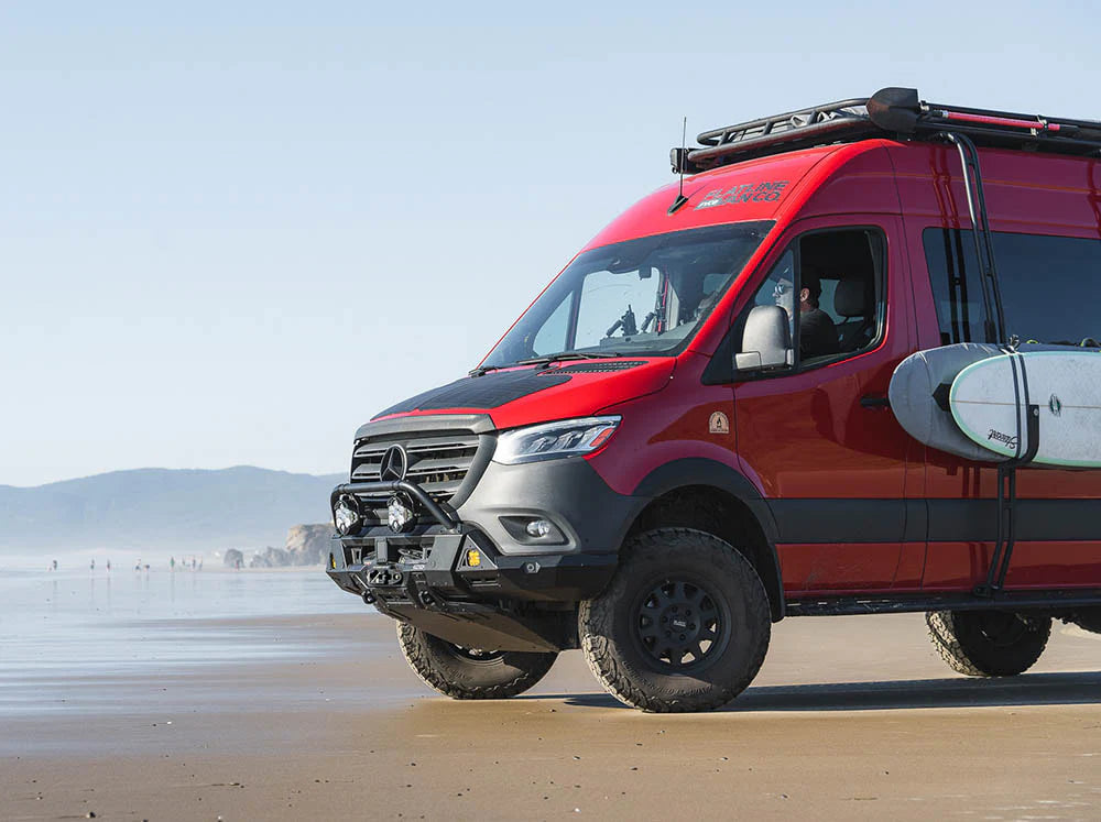 Flatline Van Co Heavy Duty Front Bumper Bull Bar for 2019-2023 Mercedes Sprinter Van - Off-Road Protection & Styling Upgrade for Adventure Vans