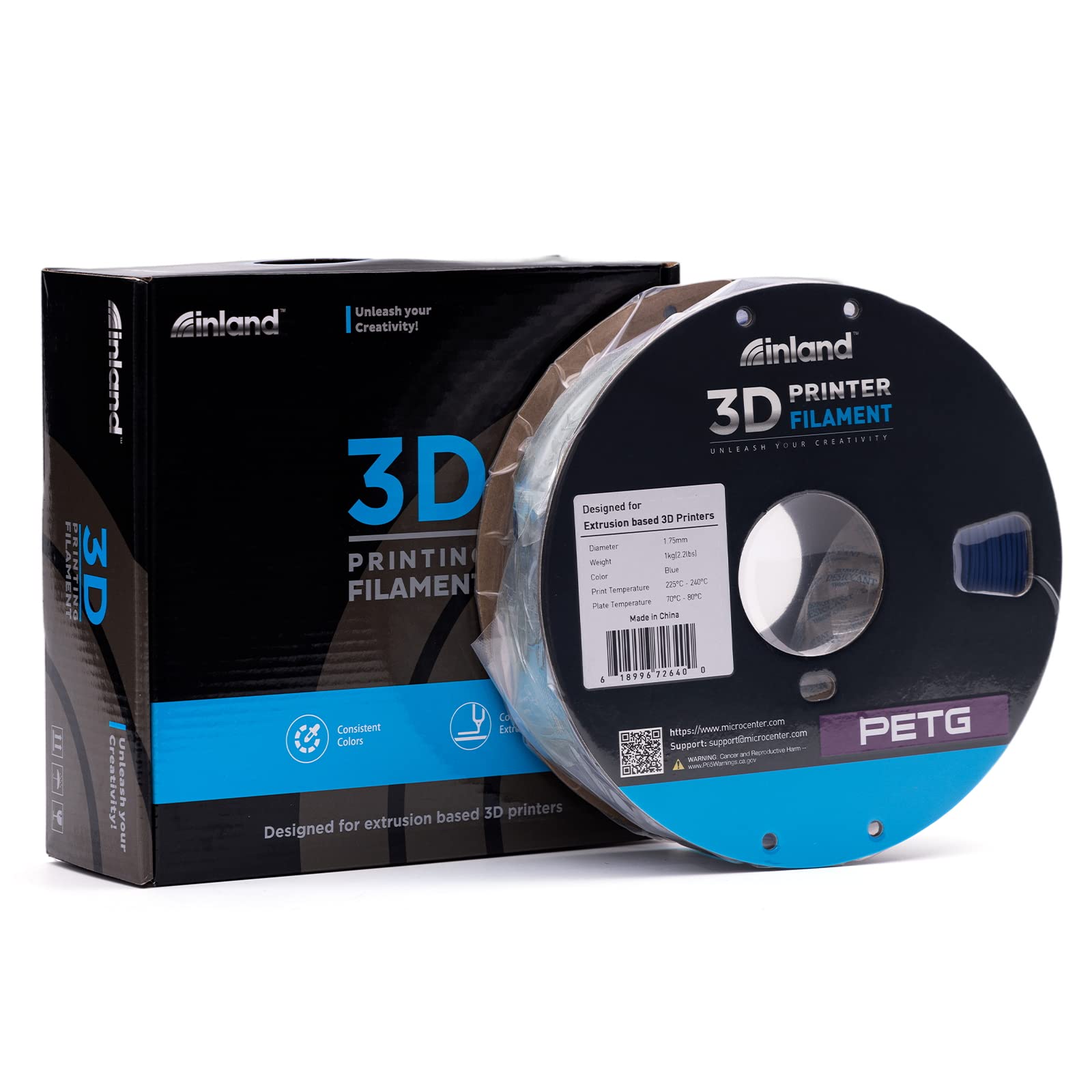 Premium Blue PETG Filament 1.75mm for 3D Printing - 1KG Spool with High Precision (±0.03mm) - Ideal for Functional Prototypes, DIY Projects & Cosplay Props