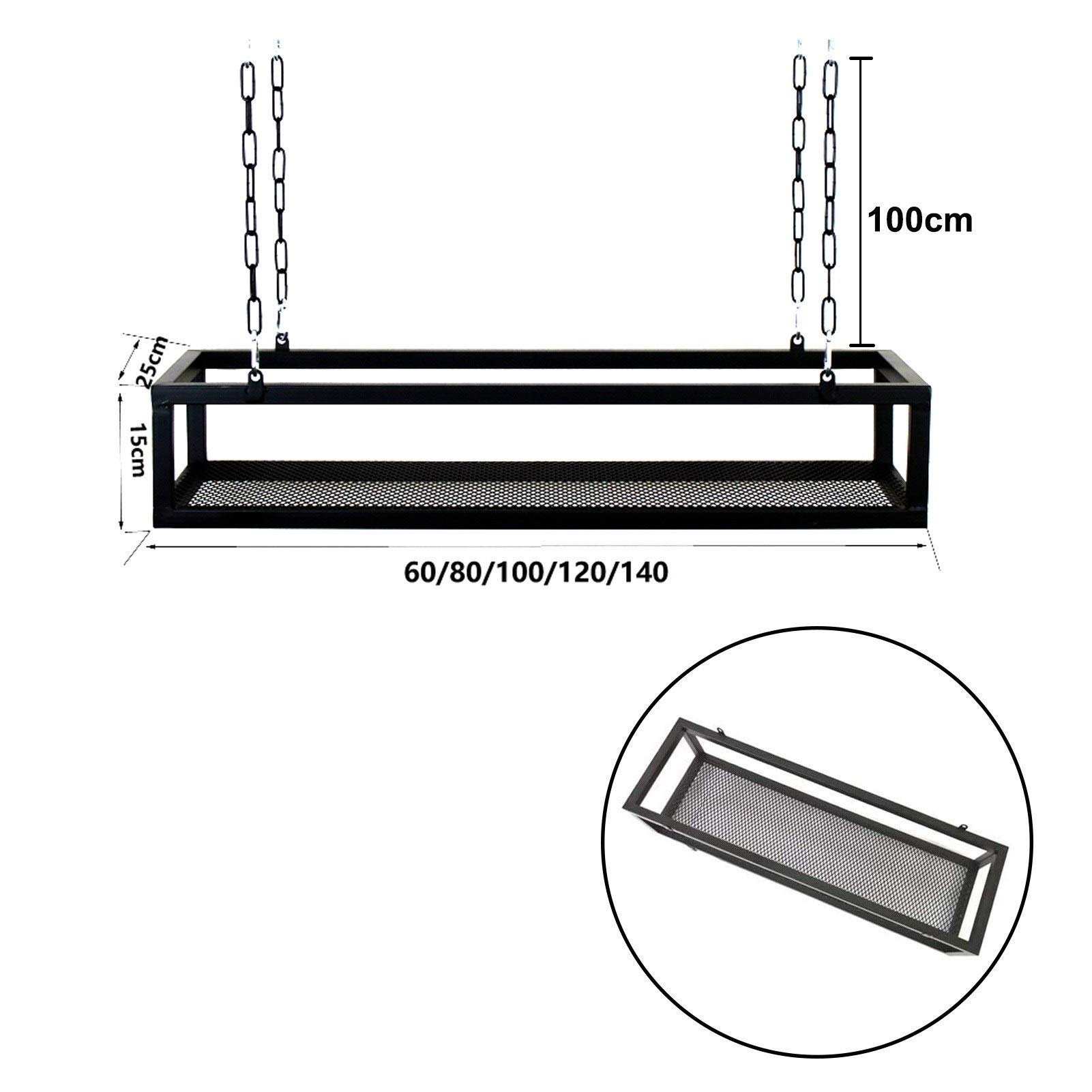 Metal Ceiling Hanging Flower Shelf - Iron Wall Mounted Plant Display Rack for Indoor Balcony, Living Room, Restaurant & Bar Decor | Space-Saving Home & Office Storage Solution