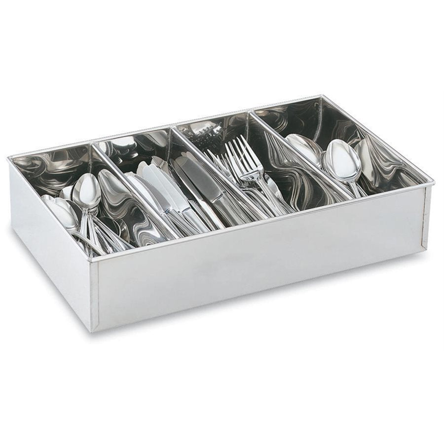 Vollrath Heavy Duty 4 Compartment Stainless Steel Cutlery Bin - 17