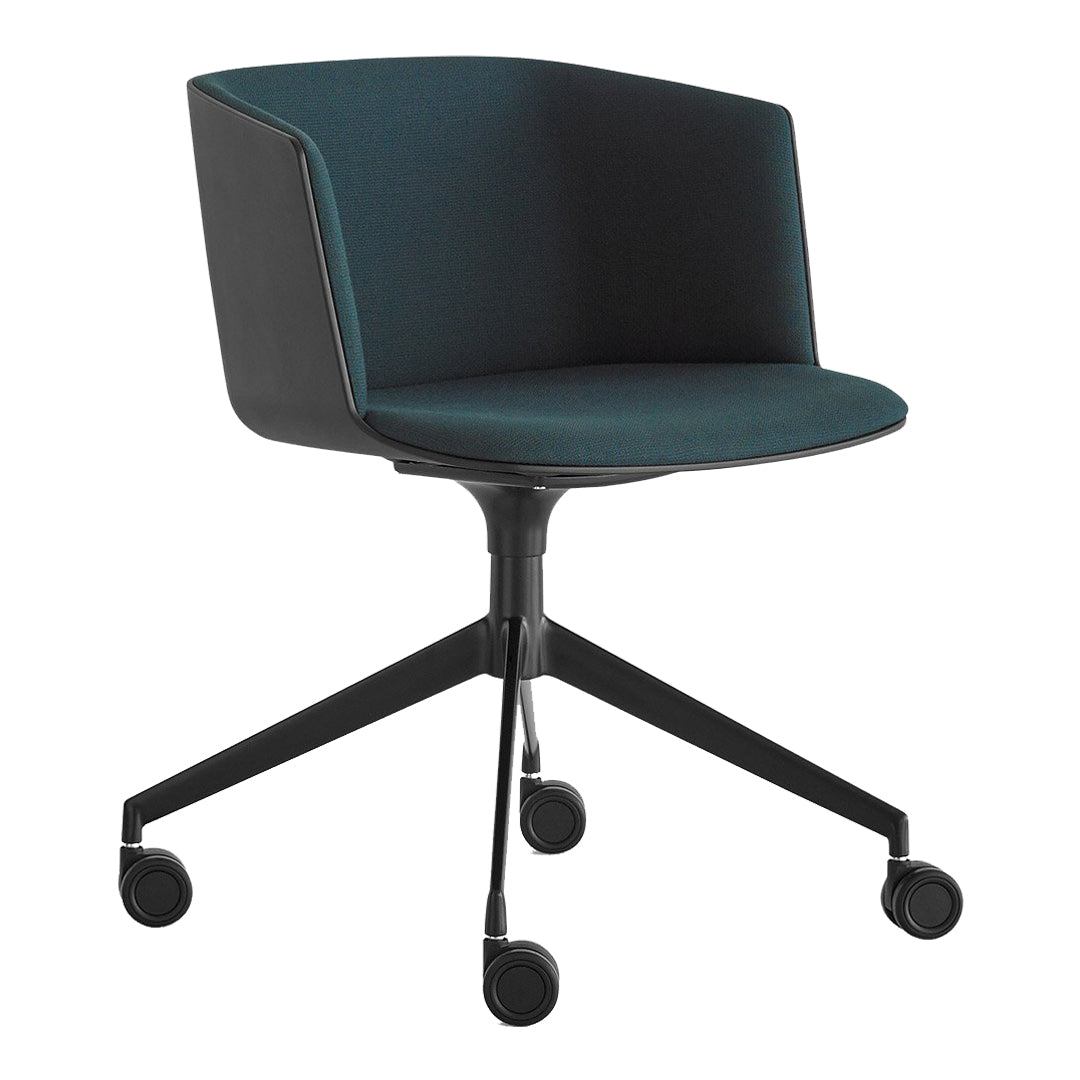 Ergonomic Office Chair with 4-Star Base & Upholstered Seat - Adjustable Height, Comfortable Desk Chair for Home Office, Gaming, or Workstation Use