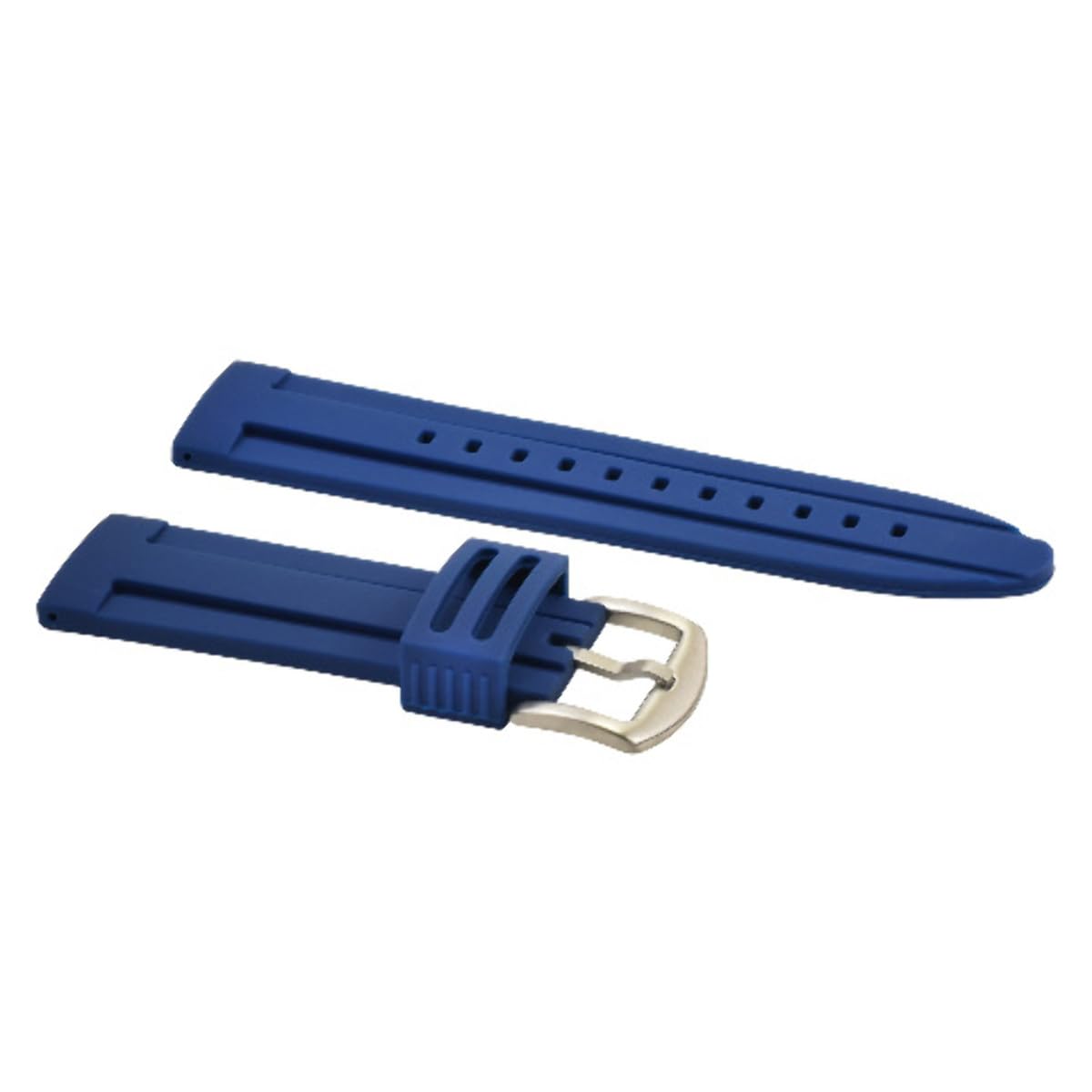 26mm PAM Rubber Watch Band - Diver Strap Compatible with Swiss Legend Militare - Blue Silicone Replacement Strap for Diving, Swimming & Outdoor Activities