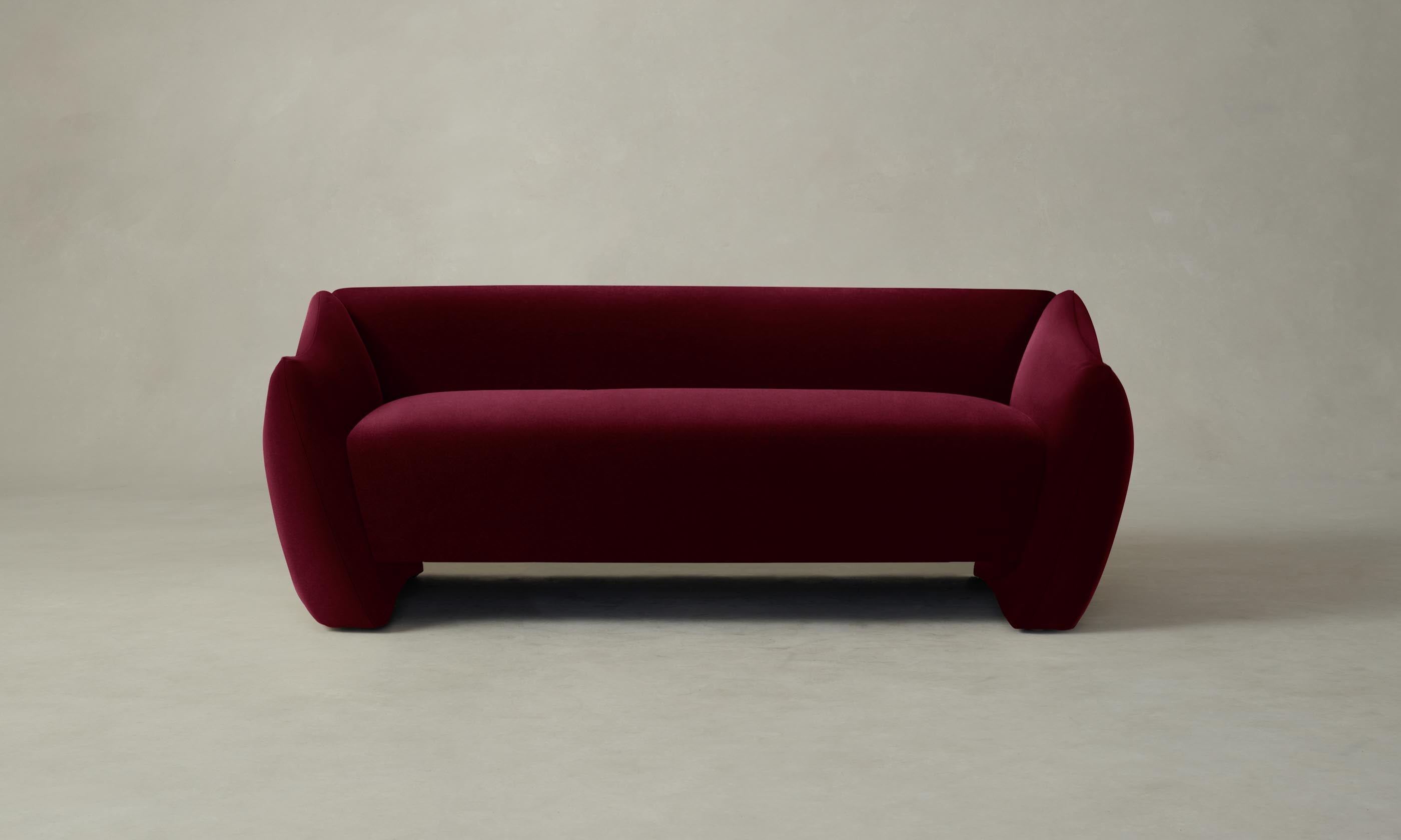Premium Mohair Crimson Bond Settee - Luxurious Sofa for Living Room, Lounge & Office - Elegant Seating for Home & Commercial Spaces