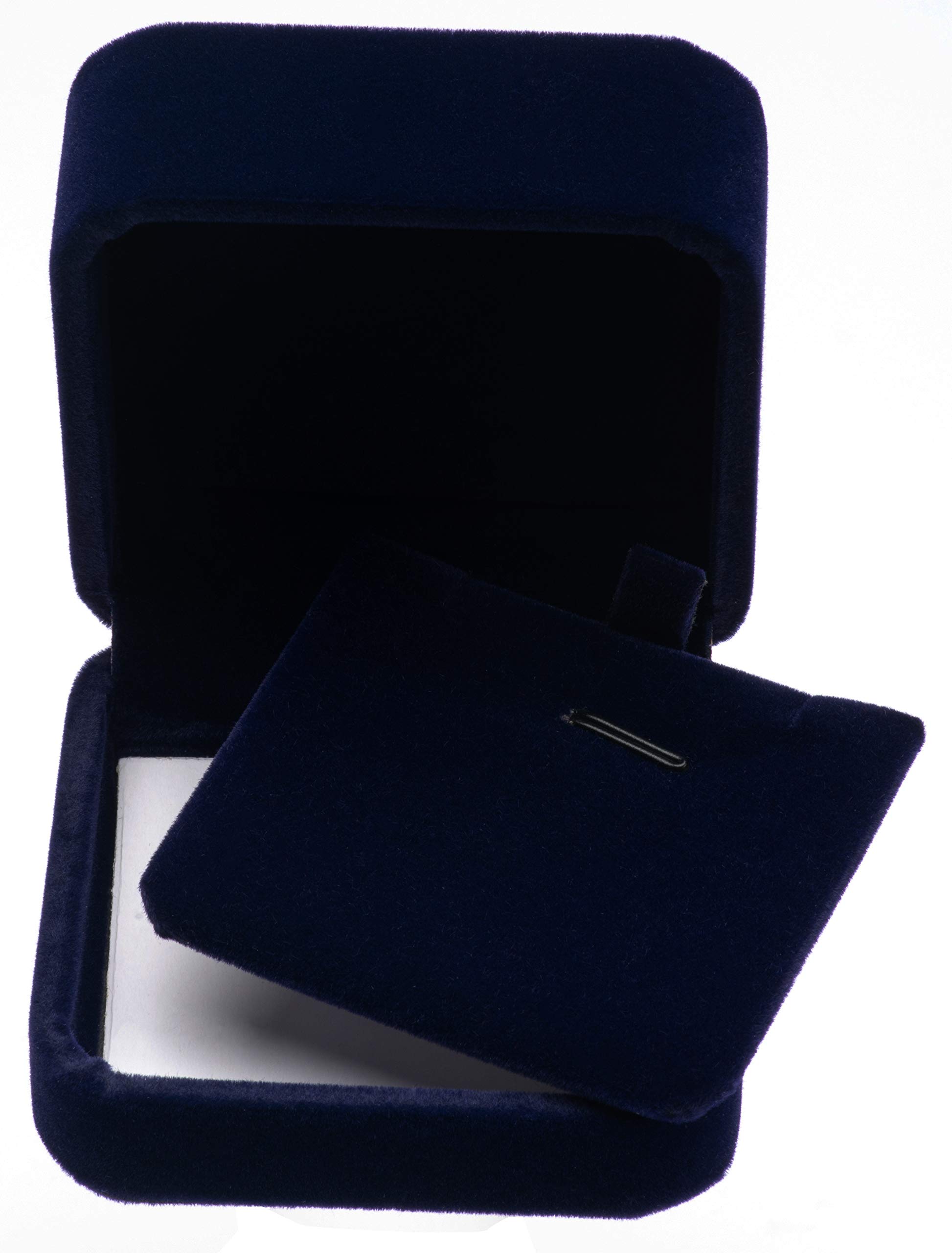 Luxury Velvet Jewelry Gift Box for Necklace & Pendant - Elegant Blue Jewelry Storage Case | Perfect for Gifts, Travel & Home Organization