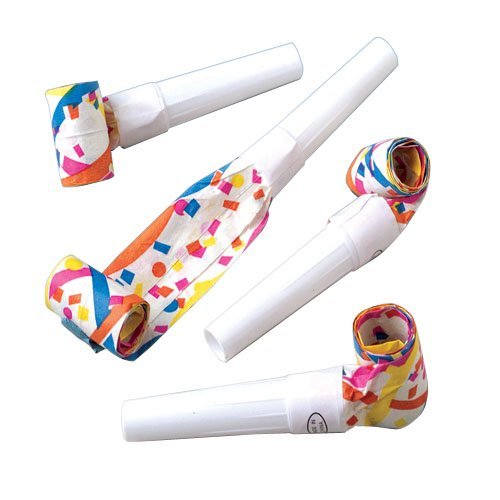 Colorful Printed Paper Blowouts - Party Decorations for Birthdays, Weddings & Celebrations - Bulk Pack of 100