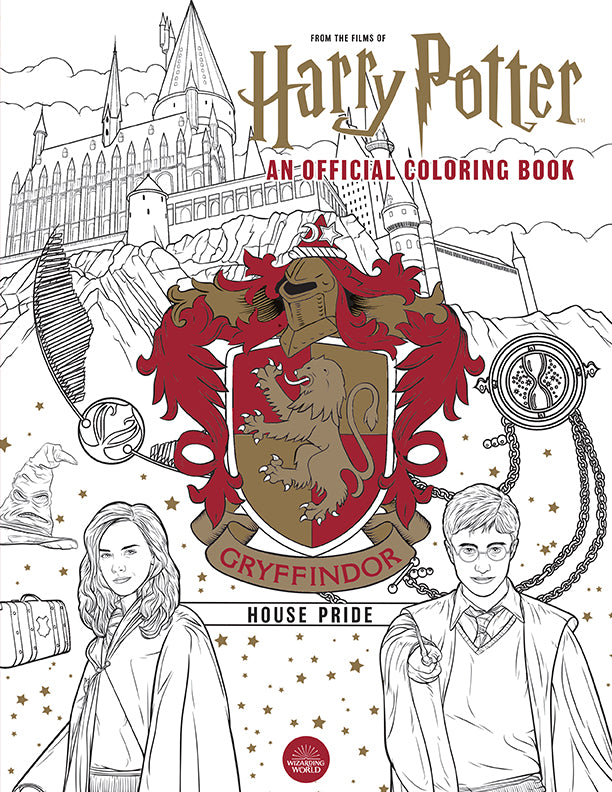 Harry Potter Gryffindor House Pride Official Coloring Book for Adults & Kids - Relaxing Creative Activity for Harry Potter Fans, Birthday Gifts & Party Favors