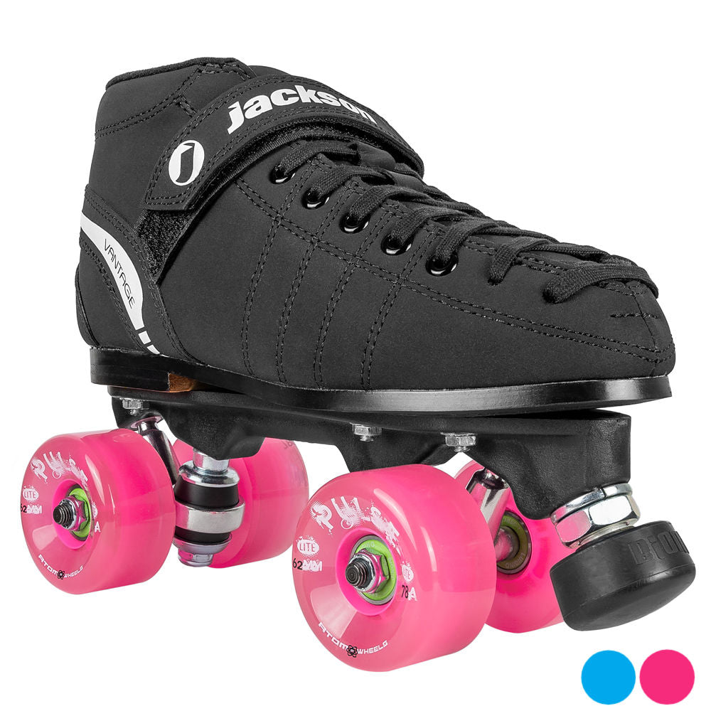 Jackson VIP Outdoor Roller Skates for Adults - Adjustable Quad Skates with Light-Up Wheels & Protective Gear Set - Perfect for Park, Trail, Street Skating & Fitness