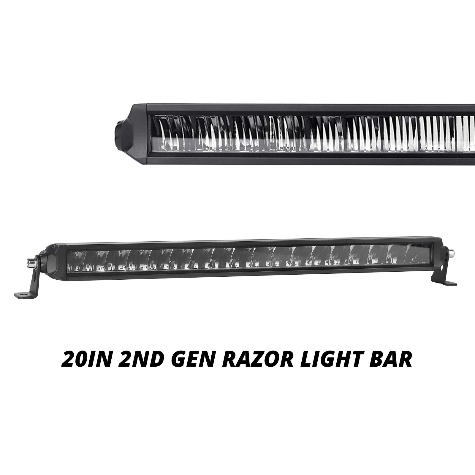 XKGLOW 20-Inch 2nd Generation Razor Light - High Beam, Driving, Fog & Strobe Combo with Wire & Switch - Perfect for Off-Road, Trucks & Emergency Vehicles