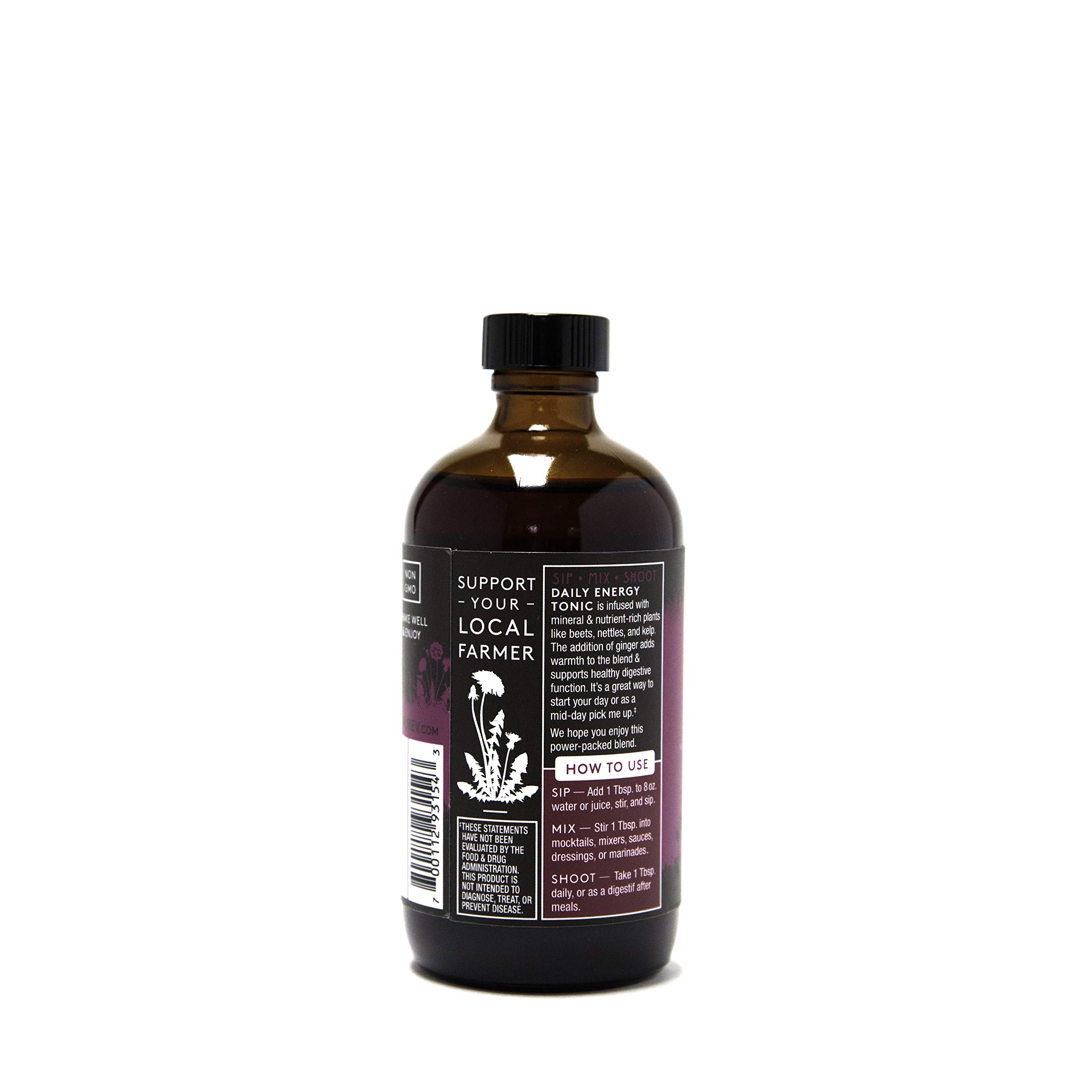 Herbal Revolution Energy Tonic with Raw Apple Cider Vinegar, Vegetables & Herbs - 8 Fl Oz Natural Health Booster for Digestion, Immunity & Detox | Perfect for Morning Routine, Wellness Shots & Healthy Lifestyle