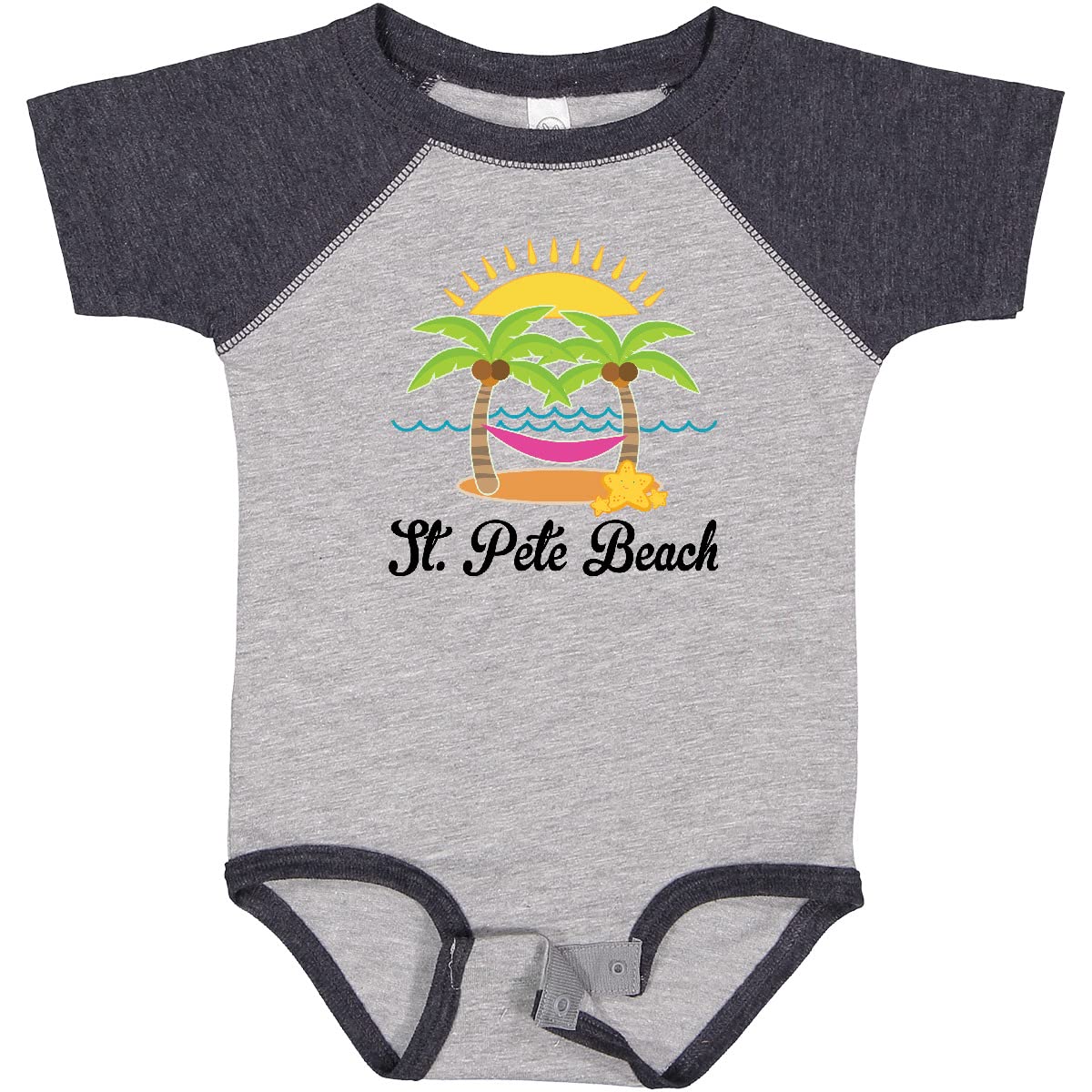 Inktastic St. Pete Beach Florida Vacation Baby Bodysuit - Cute Florida Travel Outfit for Infants & Toddlers - Perfect Beach Vacation, Family Trip & Summer Holiday Gift