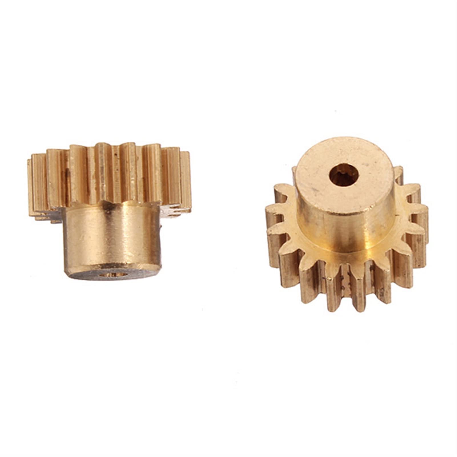 2PCS 17T Motor Pinion Gear - 2mm Inner Hole Copper Spur Gear for Electric Cars & RC Models - Durable 2mm Shaft Compatible Gear for DIY Motors & Hobby Projects