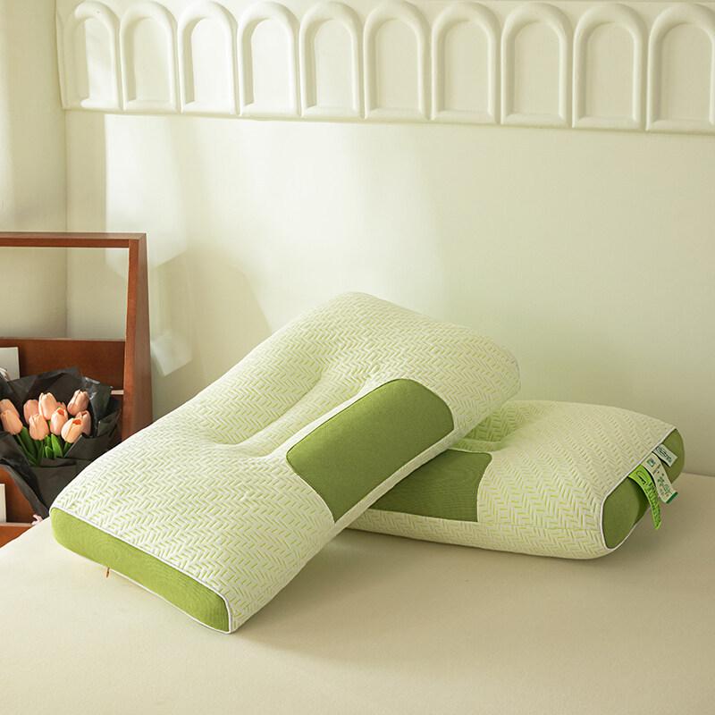 Premium Bamboo Fiber Neck Pillow for Travel & Office - Ergonomic Support for Airplane, Car, Home & Work Comfort