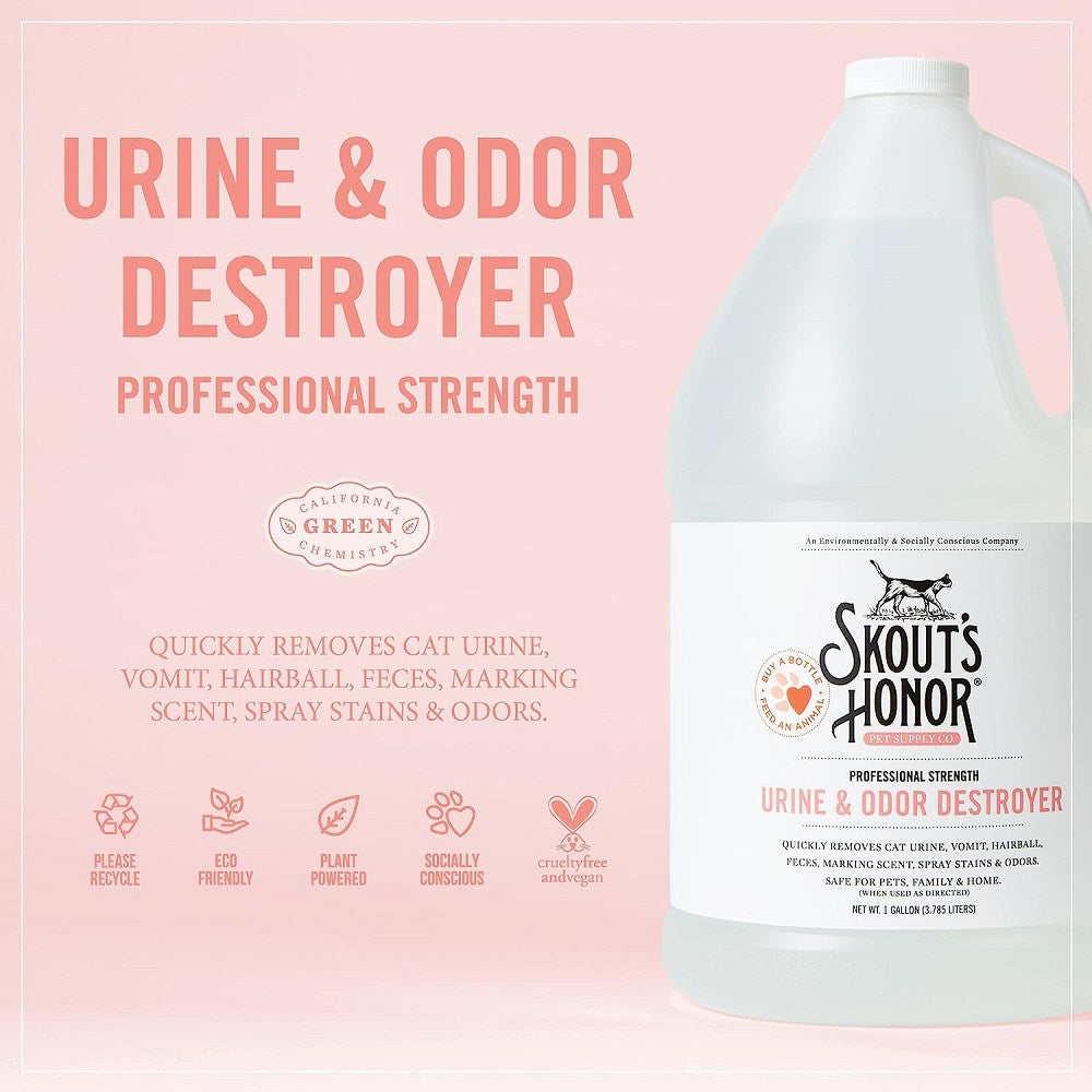 Best Professional Strength Cat Stain & Odor Eliminator - Removes Tough Pet Stains & Smells - Perfect for Carpets, Furniture & Litter Boxes