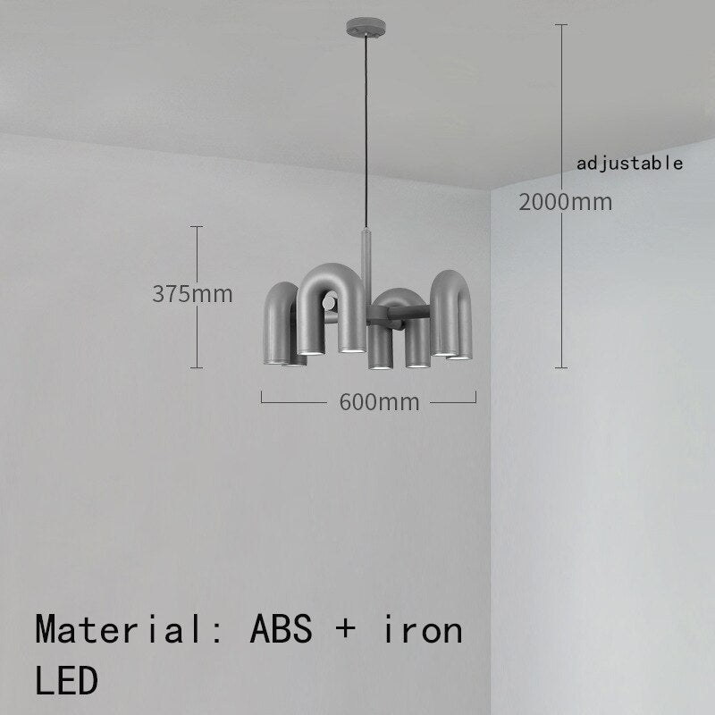U-Shaped Chandelier - Modern Crystal Ceiling Light Fixture for Dining Room, Living Room & Bedroom | Elegant Lighting Decor for Home & Office Spaces