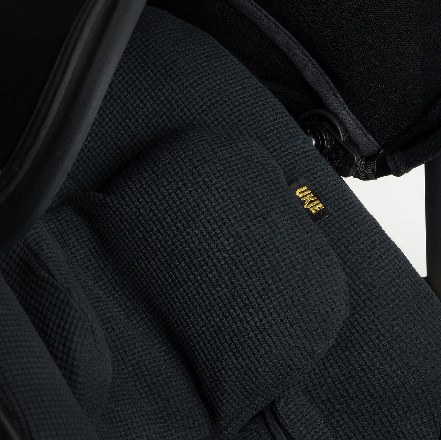 UKJE Protective Car Seat Stroller Cover for Doona - Cotton Infant Seat Liner, Easy to Clean & Install, Black Waffle Design - Perfect for Newborns, Travel, and Daily Use