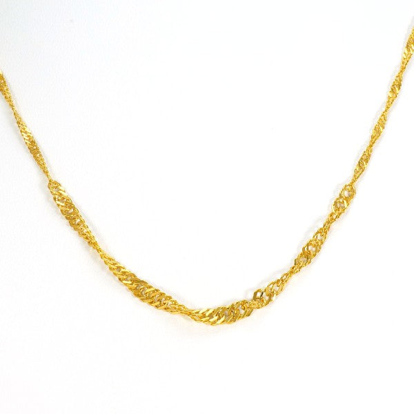 24K Yellow Gold Necklace for Women - Elegant 18 Inch Solid Gold Chain Jewelry - Perfect for Weddings, Anniversaries & Special Occasions
