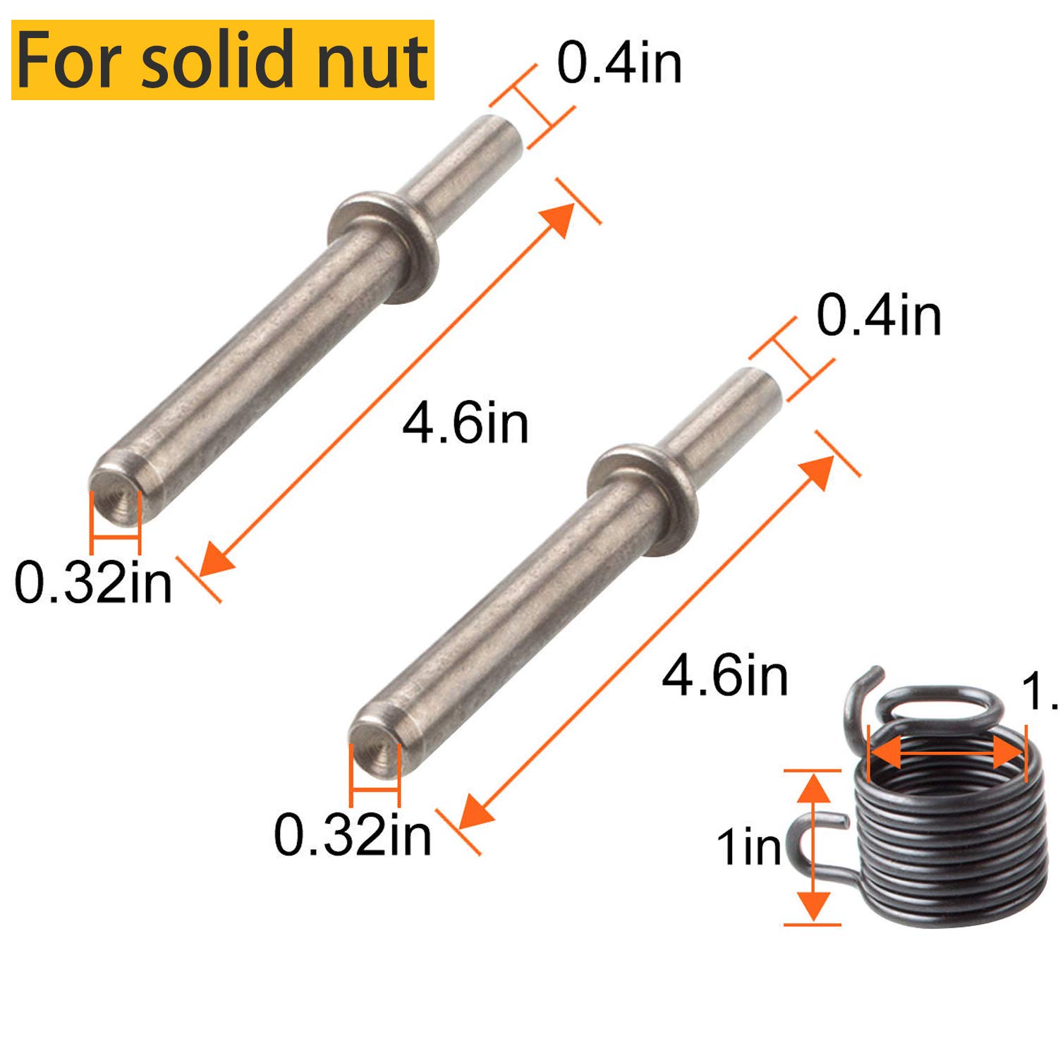 Heavy Duty 7 Pcs Air Hammer Rivet Bits Set - 0.401
