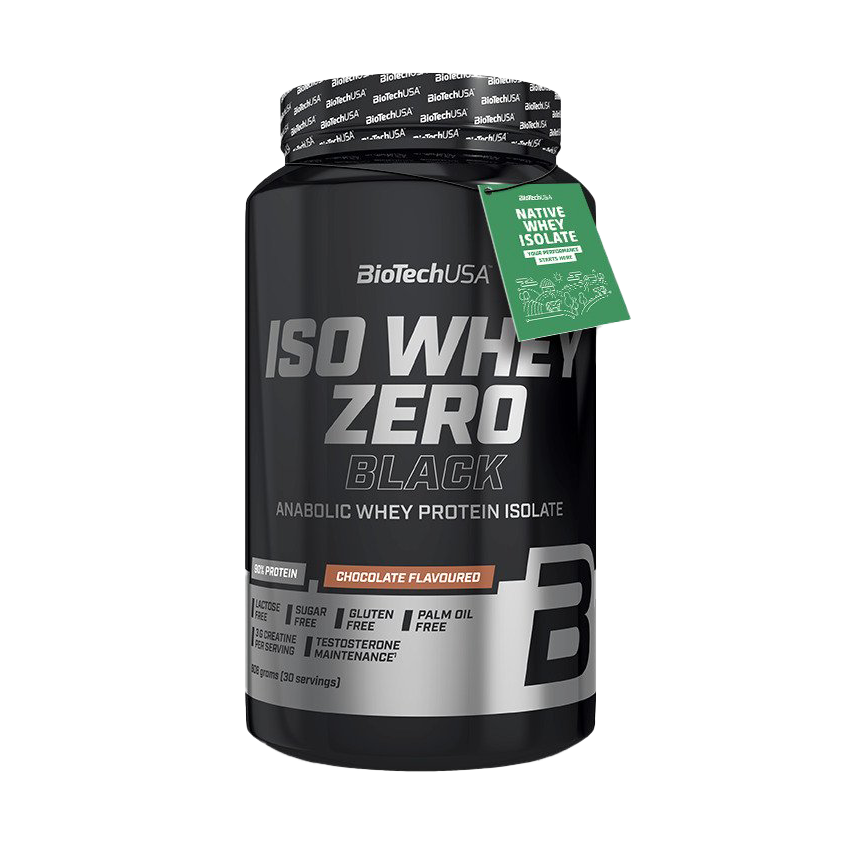BioTechUSA Iso Whey Zero Protein Powder - Black Chocolate Flavor, 908g (2 lbs) | Premium Whey Isolate for Muscle Recovery & Growth | Ideal for Post-Workout, Meal Replacement & Fitness Enthusiasts