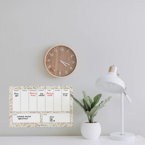 Dry Erase Weekly Calendar Wall Decal - Removable & Reusable Whiteboard Sticker for Home, Office, or Classroom Organization - Perfect for Scheduling, Planning, and Productivity