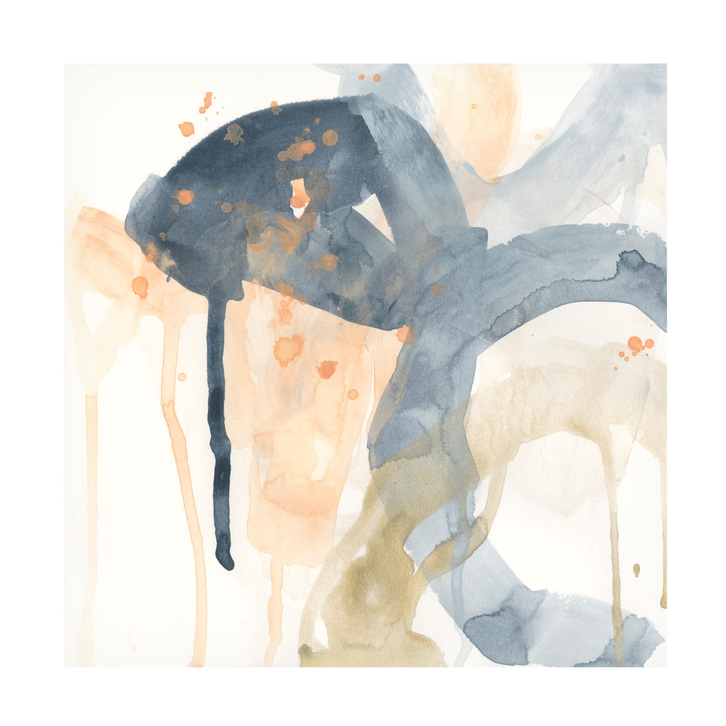 Trademark Fine Art 'Liquid Blueprint I' Abstract Canvas Wall Art by June Erica Vess - Perfect for Modern Living Room, Office & Bedroom Decor