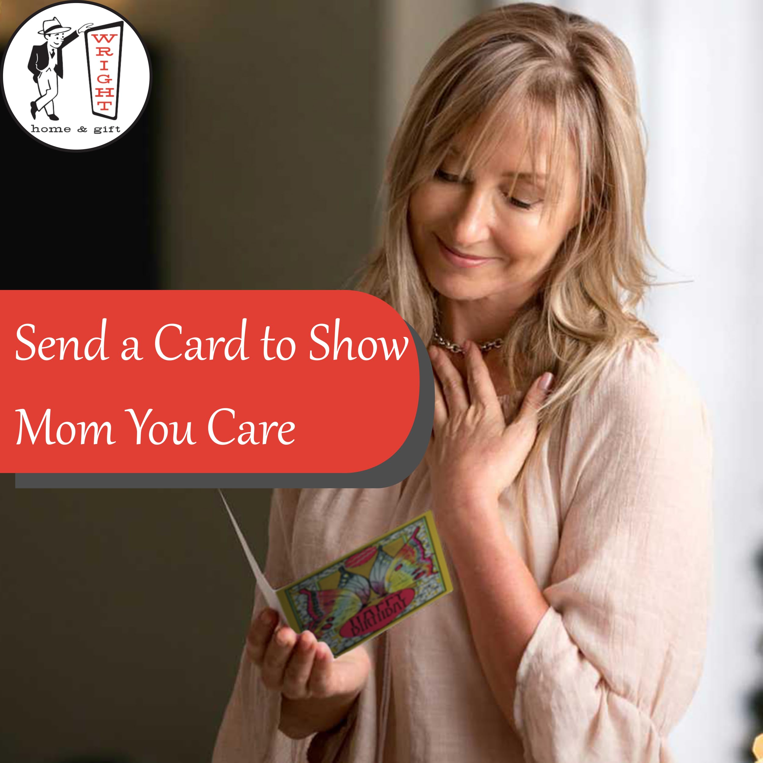 Wright Home & Gift Hearts Mother's Day Greeting Cards Set - 3 Pack with 3 Envelopes (5x7 inches) - Perfect for Mother's Day Gifts, Thank You Cards & Special Occasions