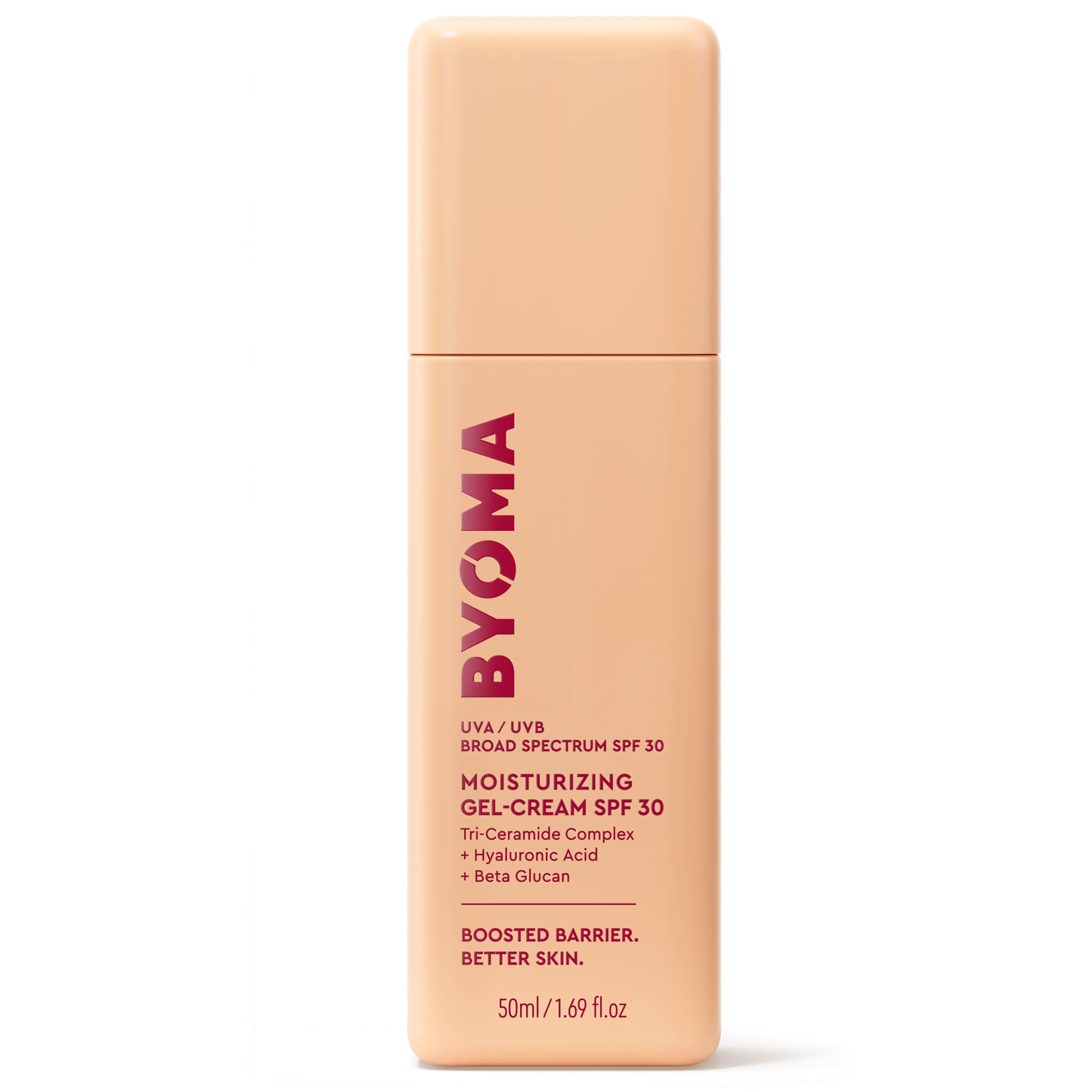 BYOMA Gel Cream SPF 30 - Ceramide Face Moisturizer with Broad Spectrum Sunscreen for Dry Skin | Oil Free & Alcohol Free Barrier Repair Cream | Hydrating Day & Night Moisturizer for Sensitive Skin | Perfect for Daily Sun Protection & Skincare Routine - 1.69 fl. Oz