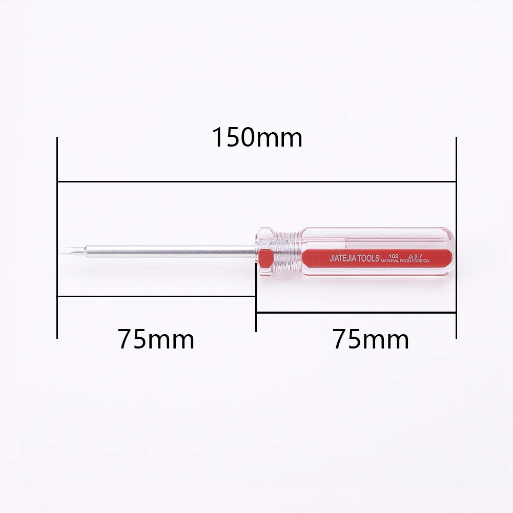 Utoolmart 2.7mm Magnetic Triangle Screwdriver - 75mm 45# Steel Shaft with Plastic Handle | Precision Tool for Home Repair, DIY Projects & Electronics Maintenance | Perfect for iPhone, Nintendo Switch & Small Appliance Fixes
