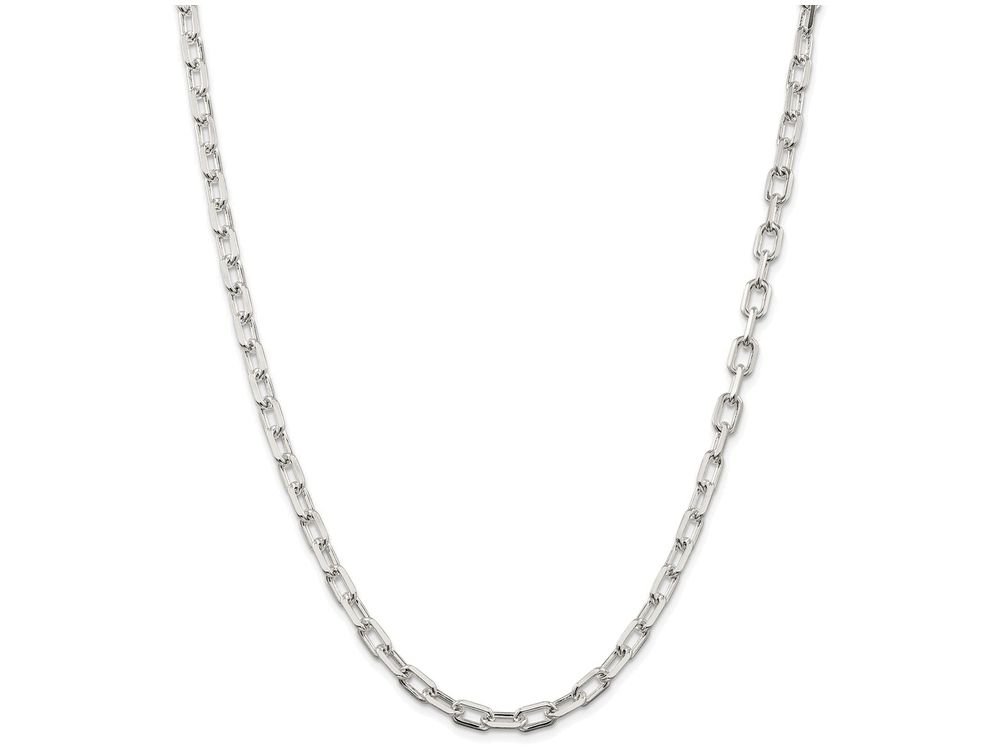 FJC Finejewelers 18 Inch Sterling Silver Bright-Cut Open Link Cable Chain Necklace for Women - Elegant Layering Piece for Everyday Wear, Gift Giving & Special Occasions