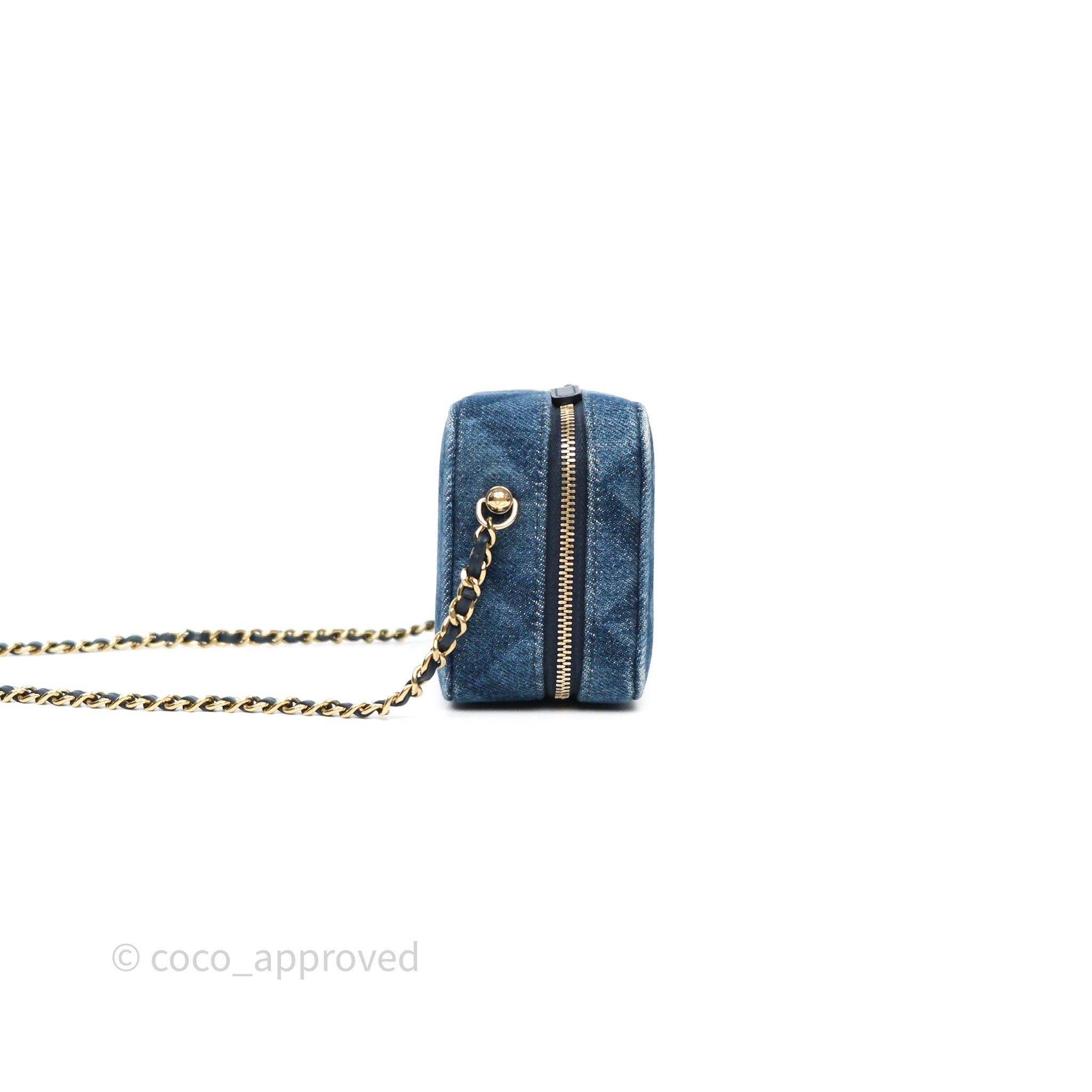 Chanel Quilted Denim Camera Bag with Gold Hardware - Perfect for Everyday Use & Special Occasions