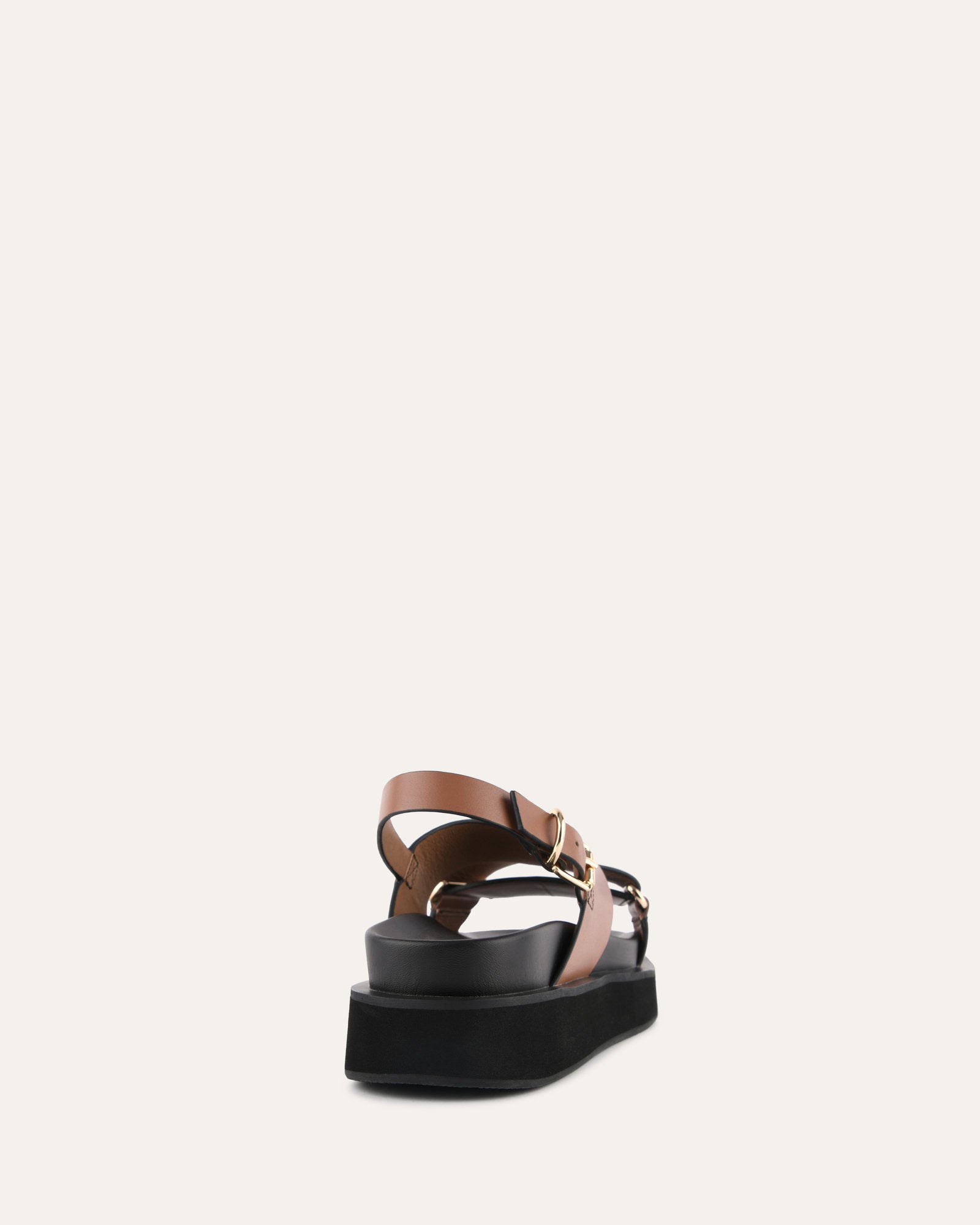 Marley Flat Sandals for Women - Dark Tan Genuine Leather Comfortable Slides - Perfect for Beach, Vacation & Summer Outfits