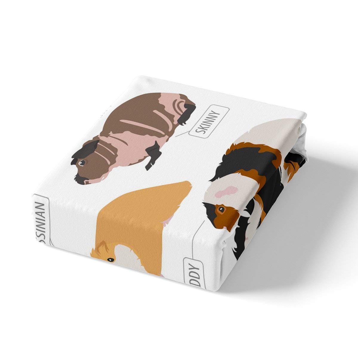 Erosebridal Guinea Pig Duvet Cover Set - Infographic Rodent Design 3-Piece Bedding with 2 Pillow Shams, King Size Brown Ginger - Perfect for Pet Lovers' Bedroom Decor & Cozy Rodent-Themed Home Styling