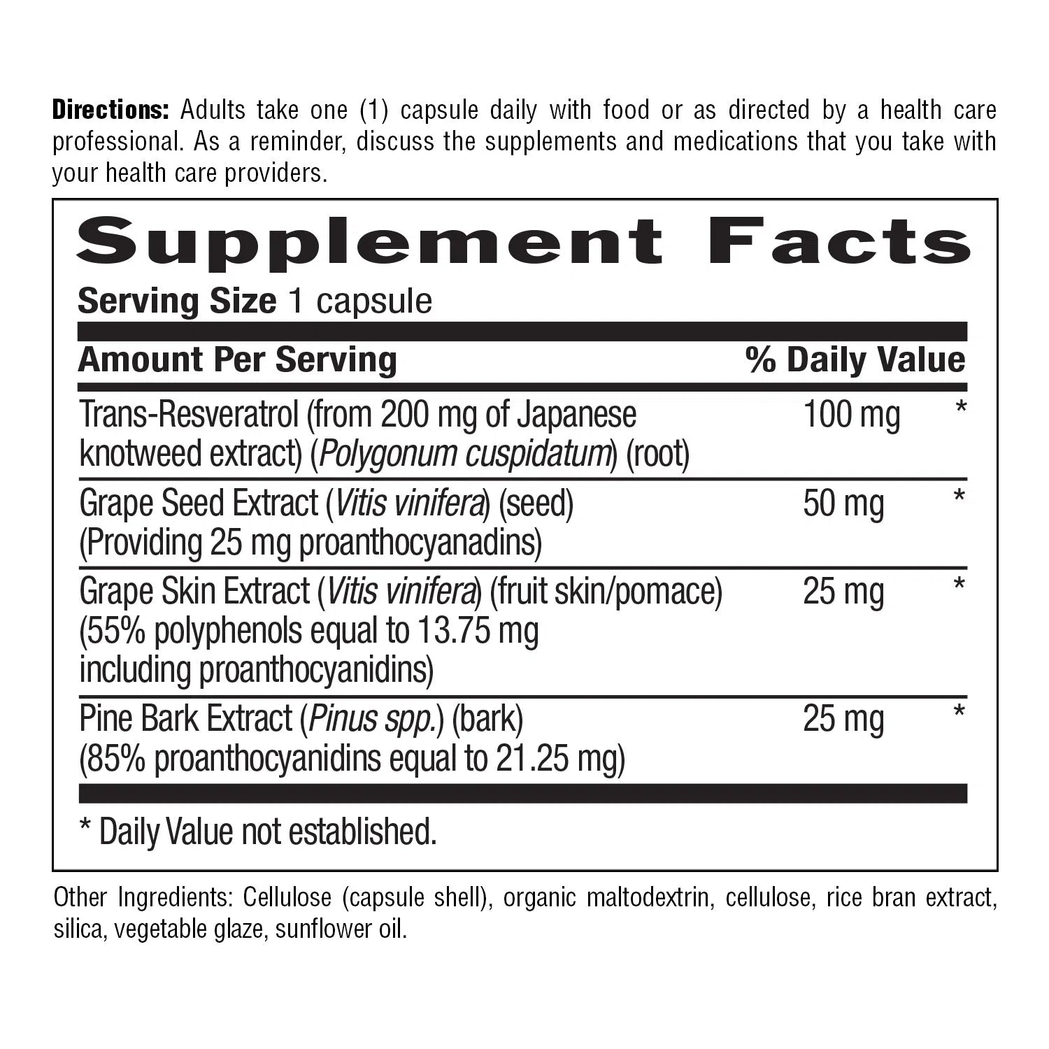 Country Life Resveratrol Plus Supplement - 100mg Antioxidant Support for Heart & Brain Health - Vegan, Non-GMO - Supports Healthy Aging & Cellular Function - Perfect for Daily Wellness Routine & Anti-Aging Regimen