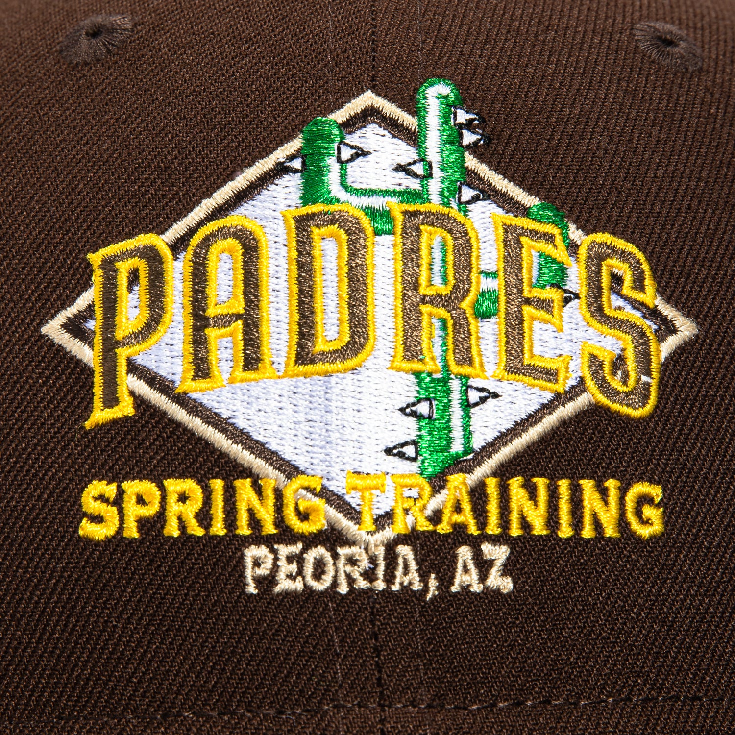 New Era 59Fifty San Diego Padres MLB Baseball Cap with Spring Training Patch - Brown Adjustable Snapback Hat for Men & Women | Game Day, Casual Wear & Sports Fan Gift