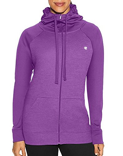 Champion Women's Tech Fleece Full Zip Jacket - Lightweight Warm Hoodie for Running, Gym & Casual Wear