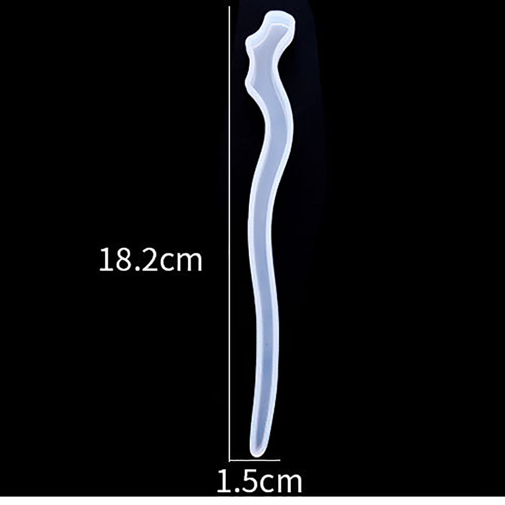8 Pcs Silicone Hairpin Molds for DIY Hair Sticks & Jewelry Clips - Women's Classical Headdress Epoxy Resin Molds for Crafting Hair Accessories (Perfect for DIY Hairpins, Resin Jewelry Making & Gift Projects)