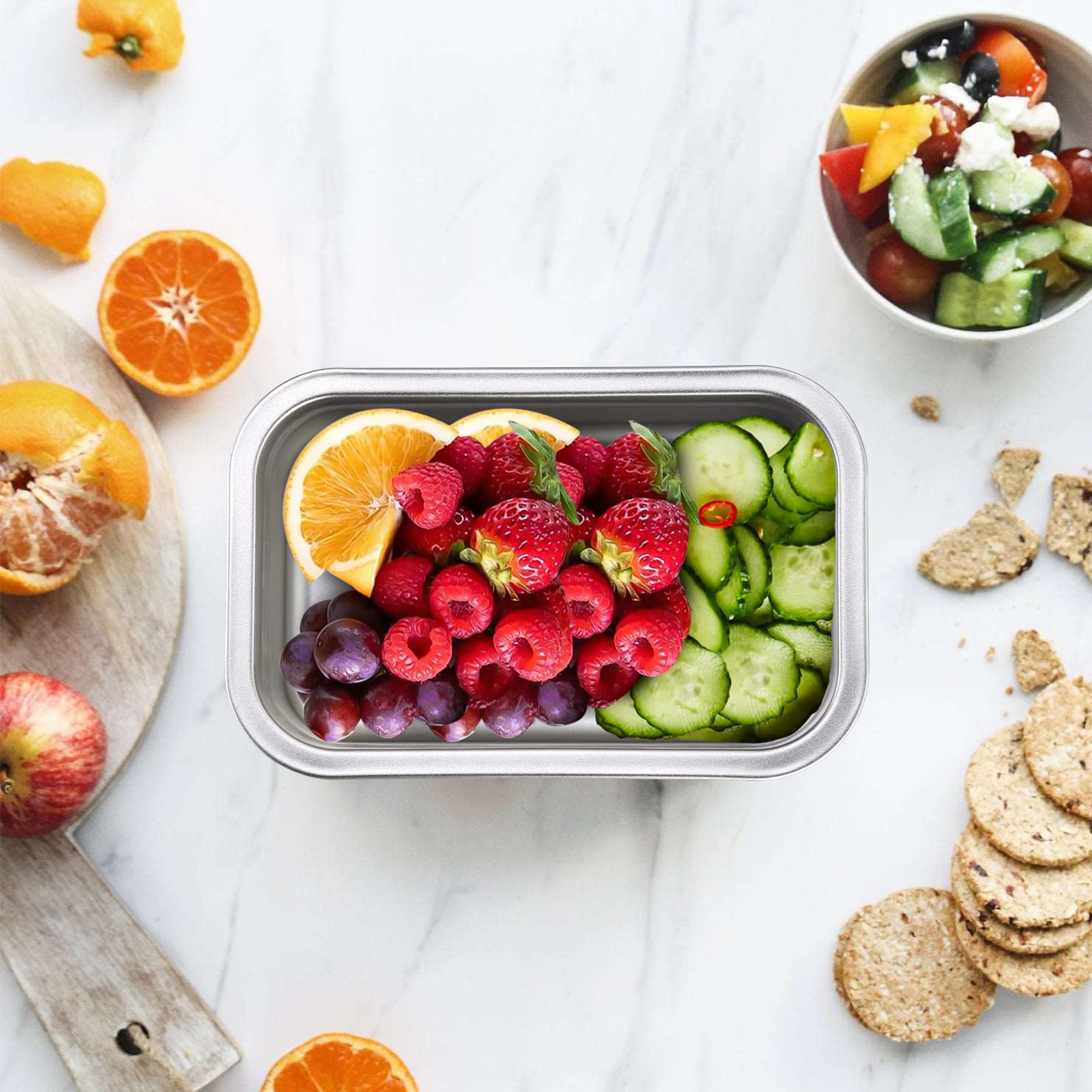 Stainless Steel Bento Box 13oz - Leakproof Lunch Container for Office & School