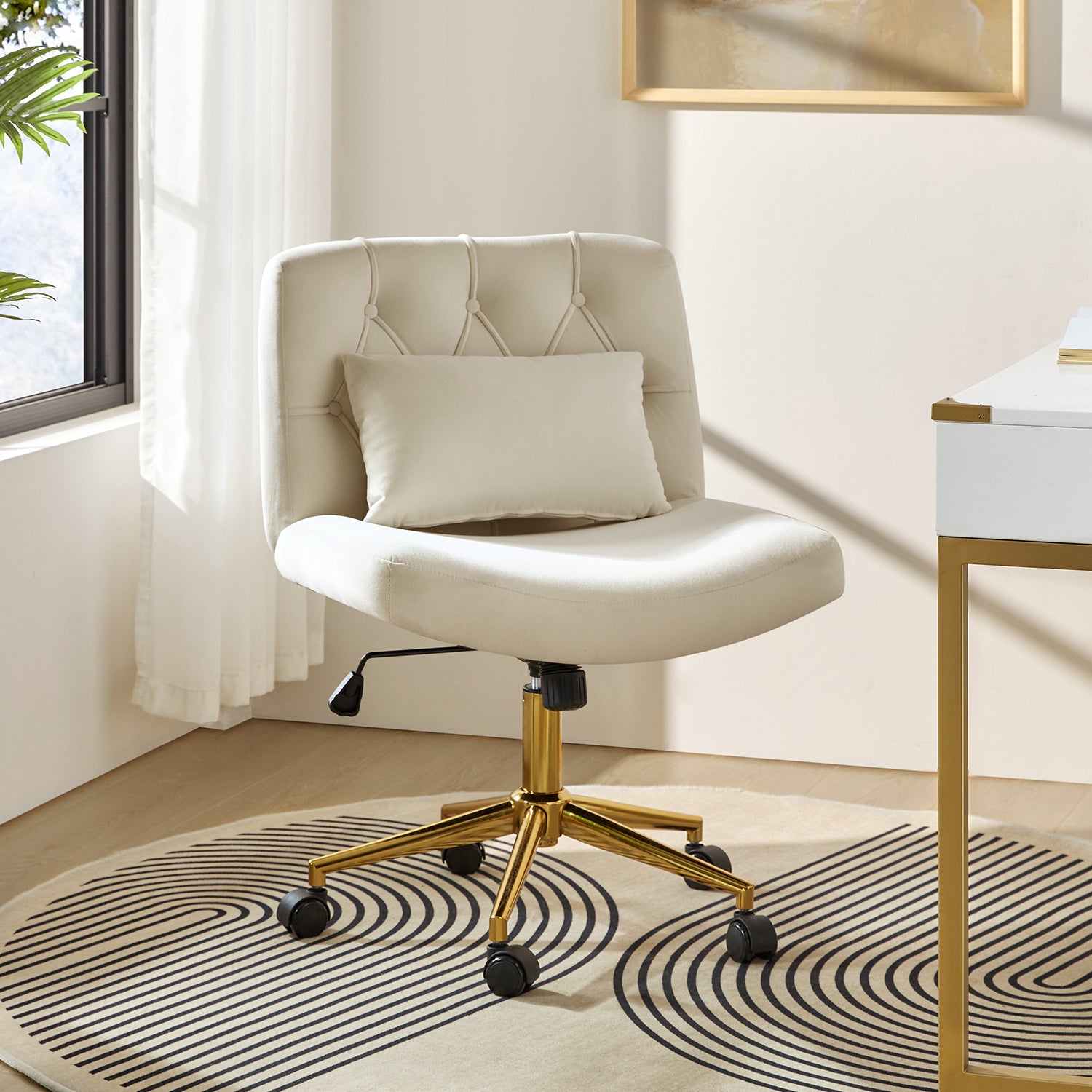 Norm Modern Flannel Adjustable Office Chair - Ergonomic Desk Chair for Home & Office Workspace, Perfect for Long Hours of Sitting