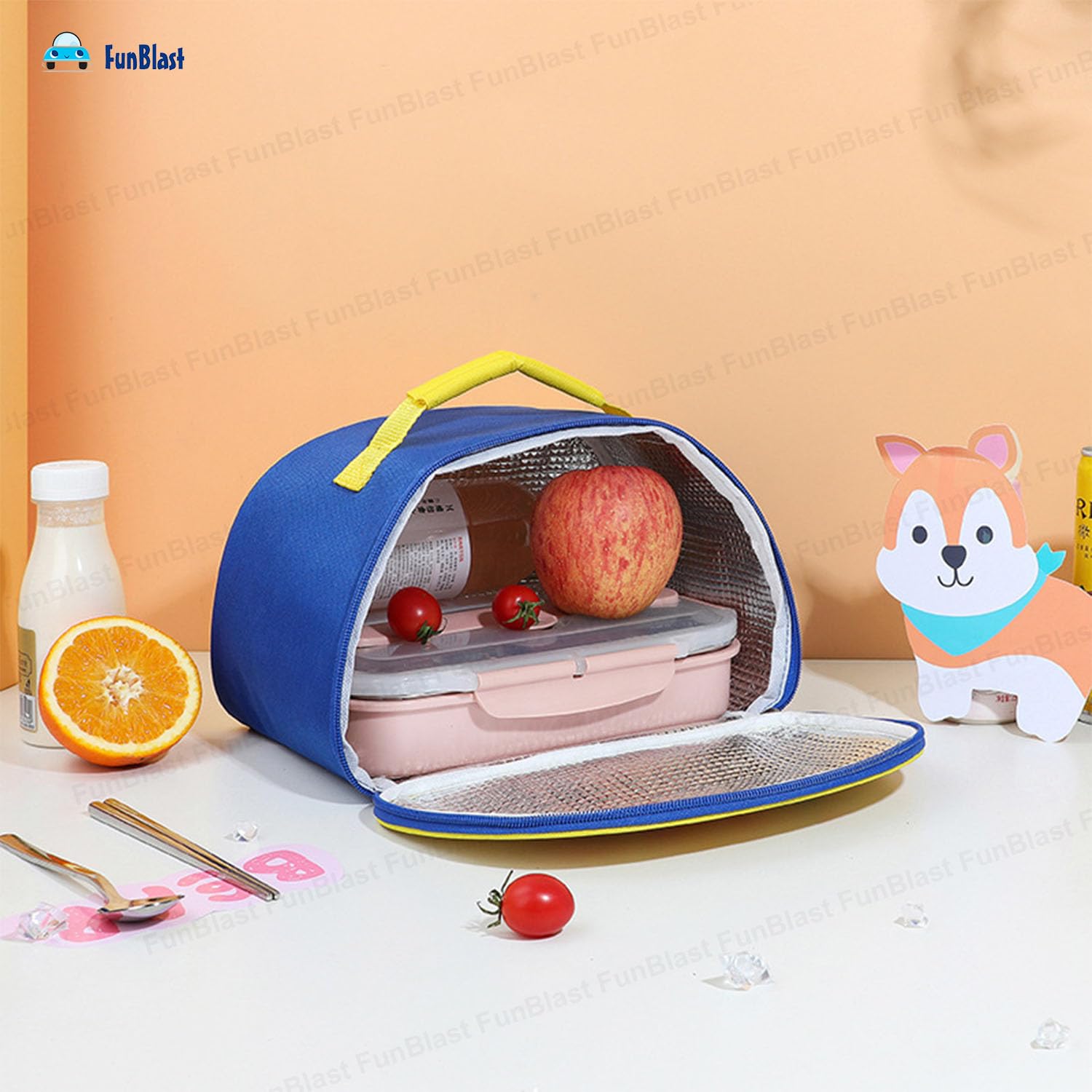 FunBlast Insulated Lunch Bag for Office, School & Travel - Reusable Tiffin Carrier for Women & Men - Perfect for Work, Picnic, Gym & Outdoor Activities (Green)