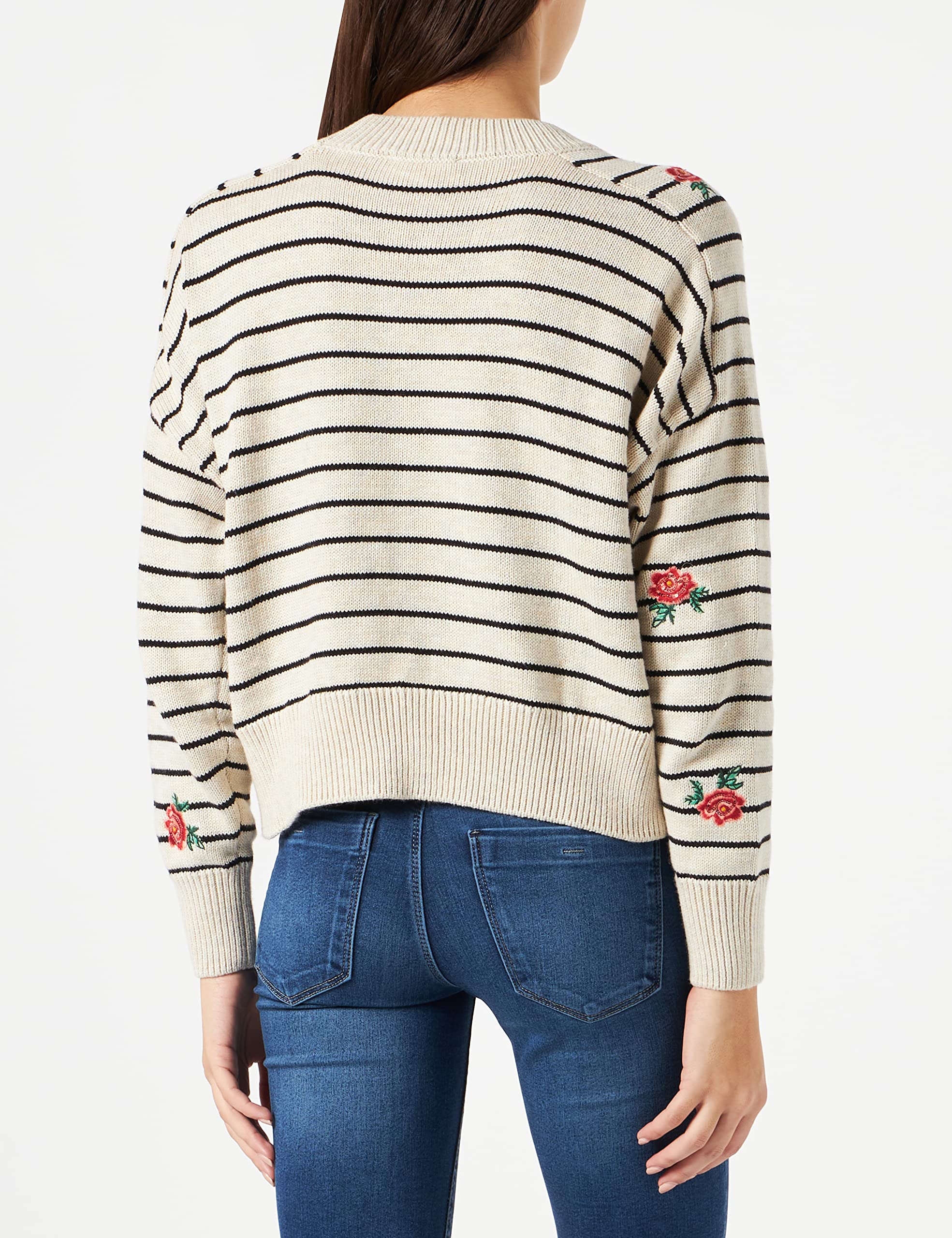 Desigual Women's Pullover Sweater - Cozy Knit Long Sleeve Casual Top for Fall & Winter | Perfect for Office, Travel, and Weekend Outfits