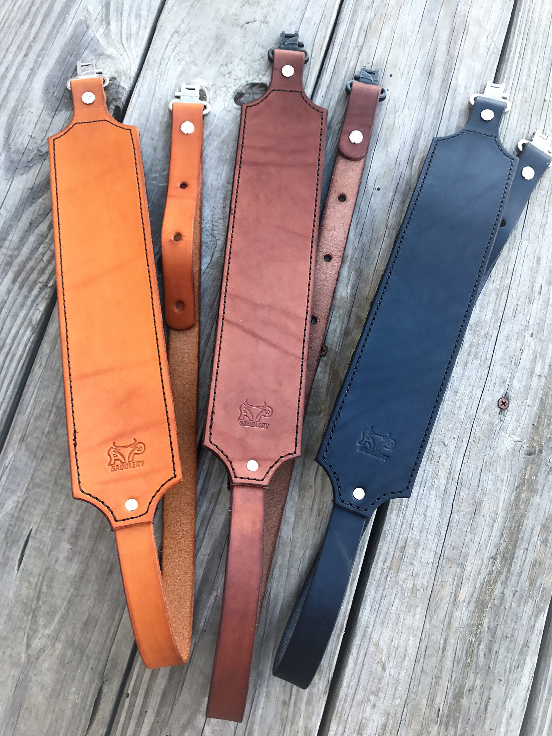 Premium Adjustable Leather Gun Sling - Handcrafted in USA - Comfortable Shoulder Support for Hunting, Shooting & Outdoor Adventures